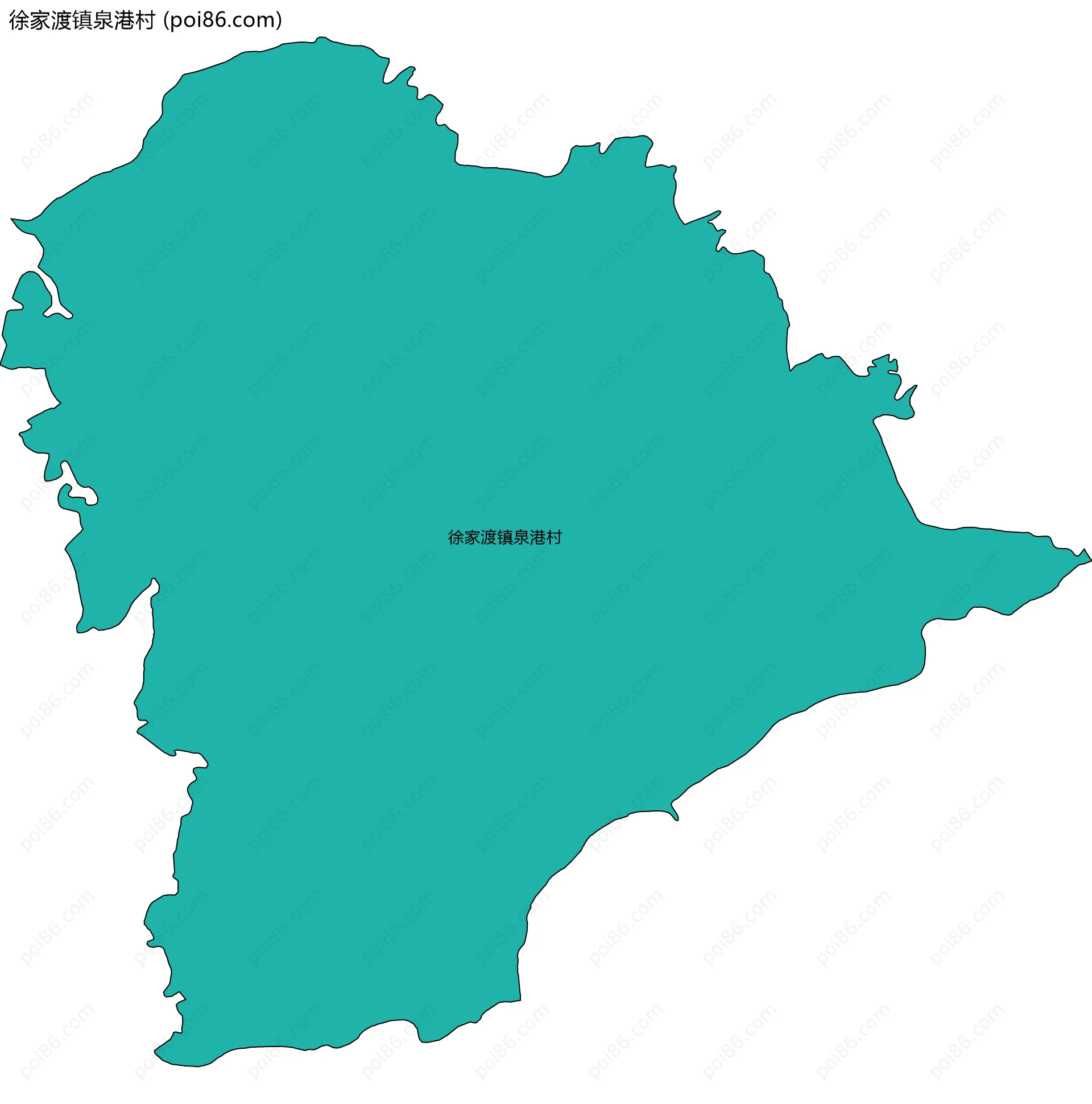 徐家渡镇泉港村边界地图