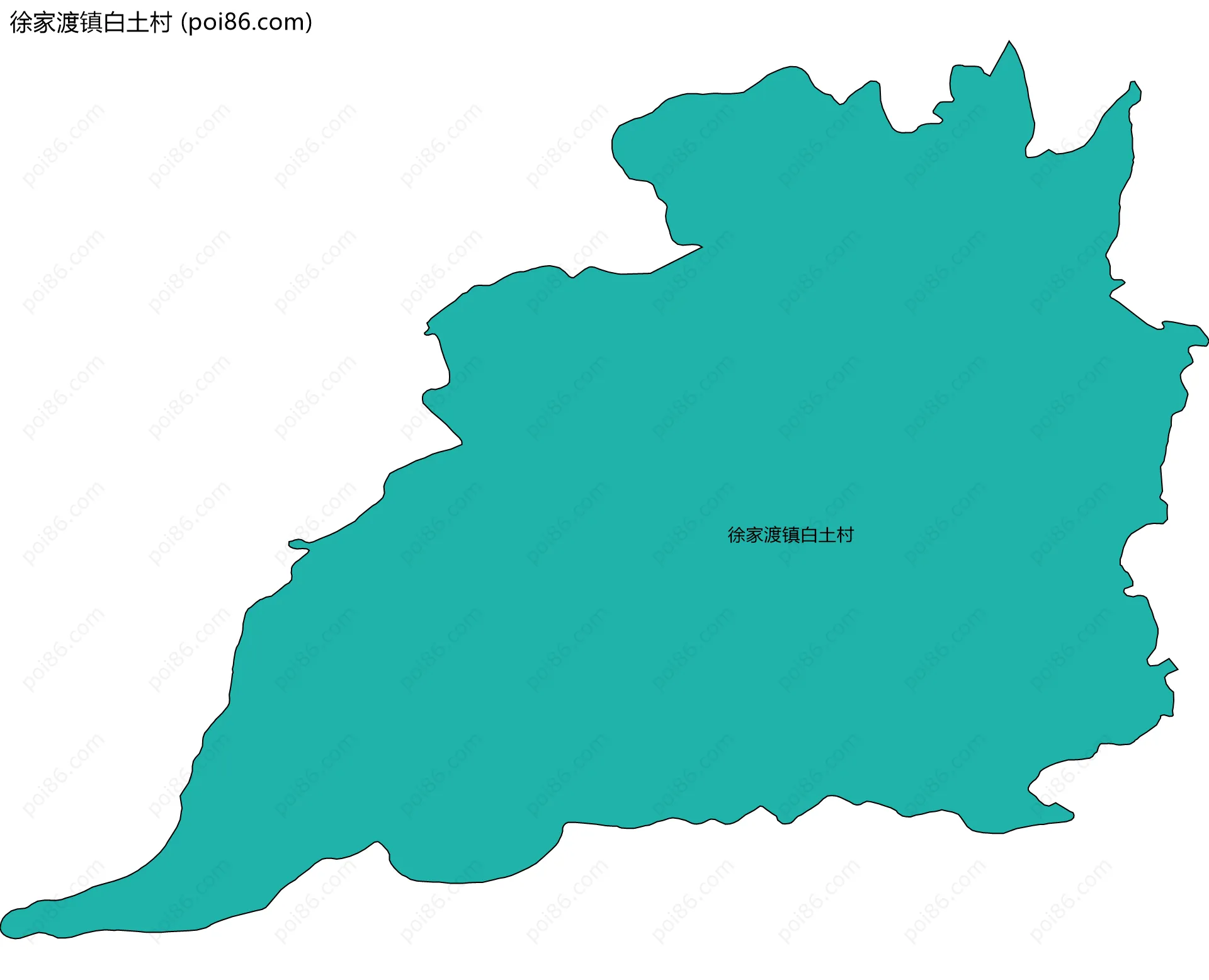 徐家渡镇白土村边界地图