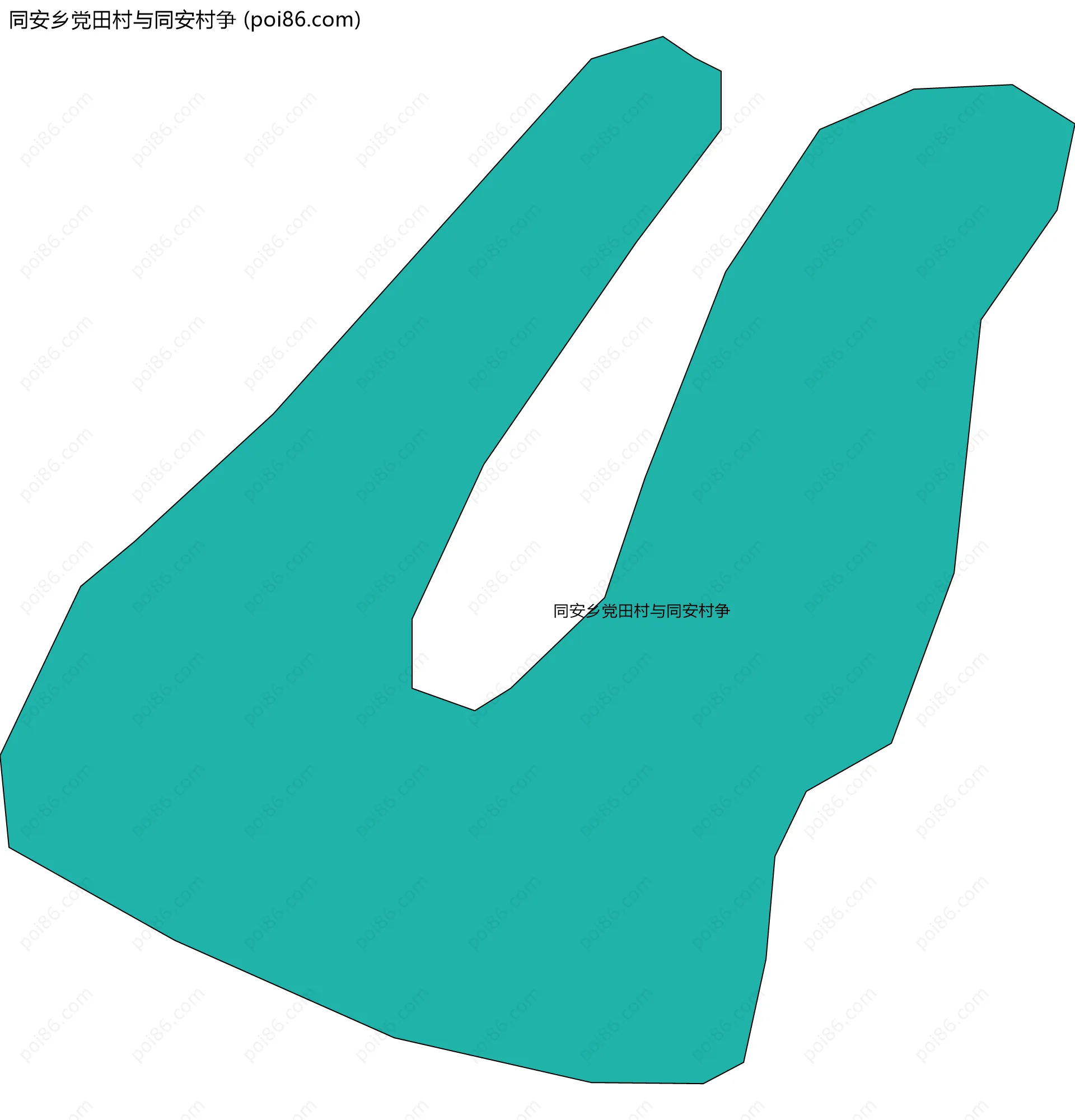 同安乡党田村与同安村争边界地图