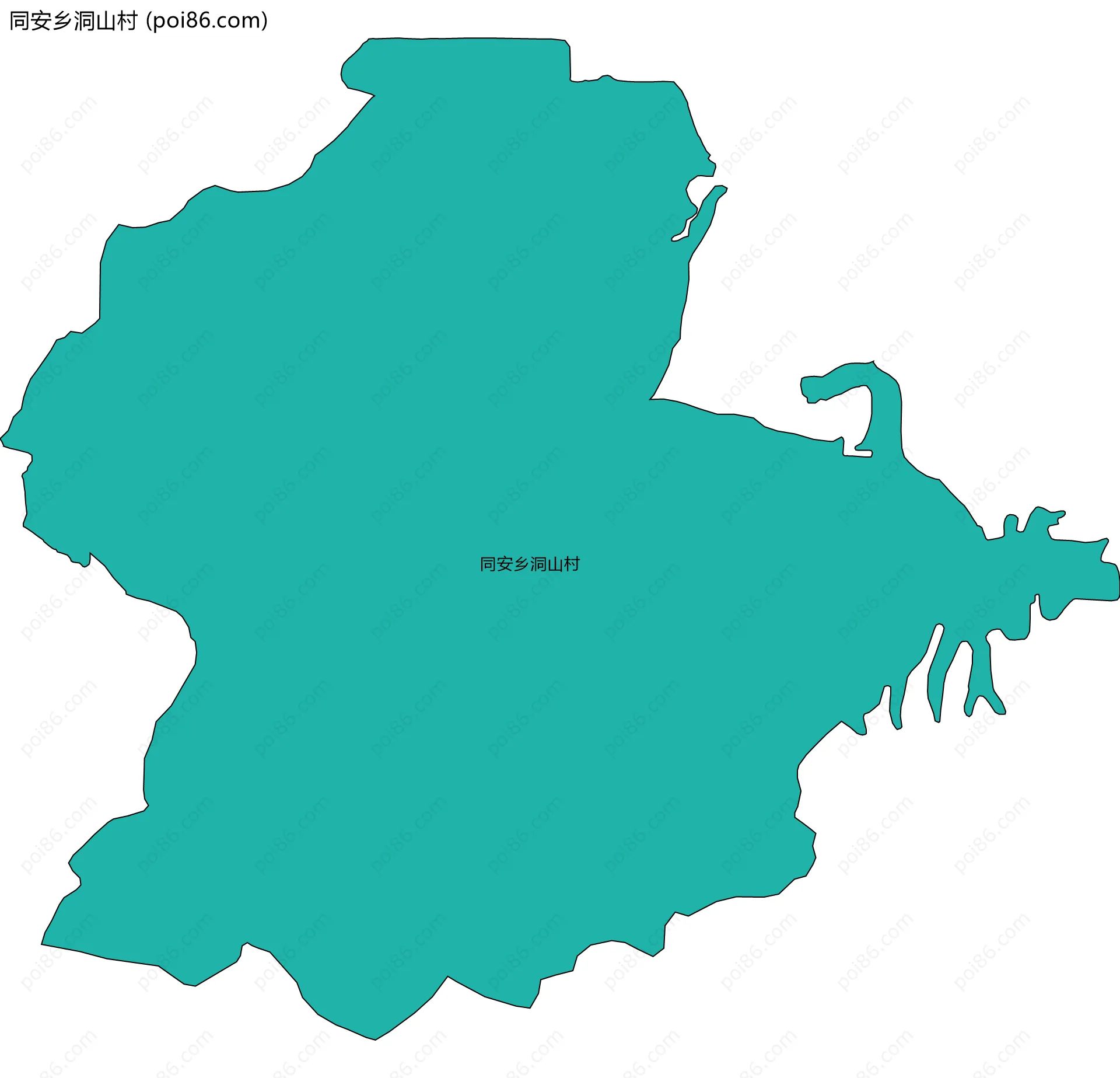 同安乡洞山村边界地图