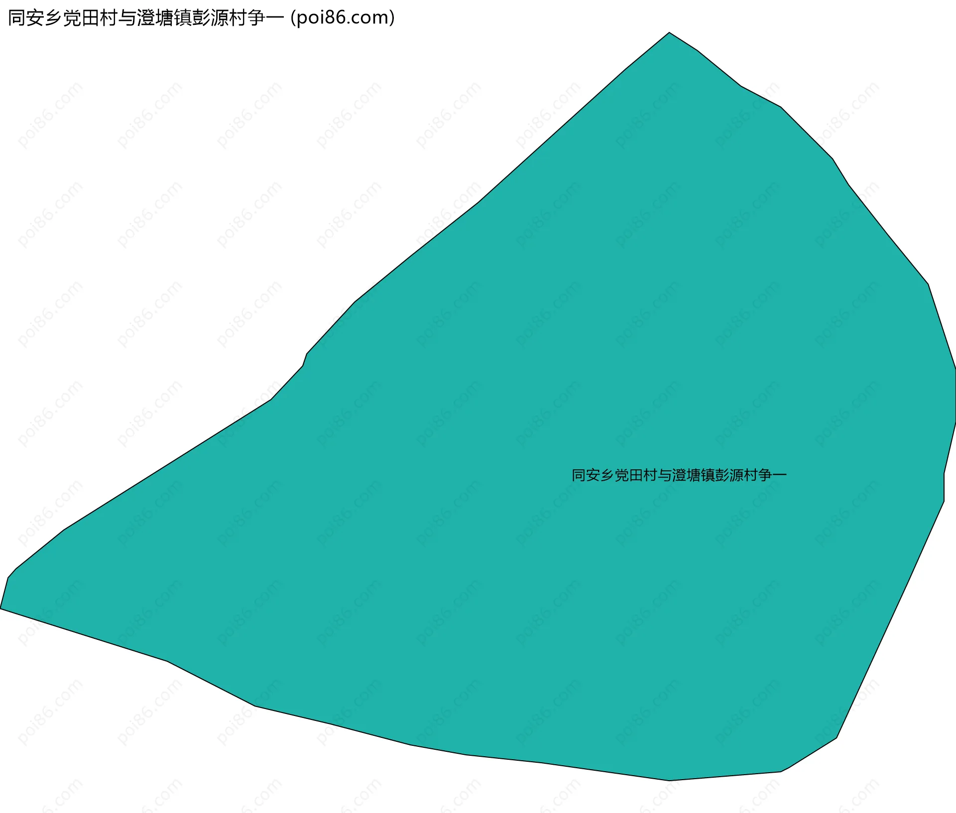 同安乡党田村与澄塘镇彭源村争一边界地图