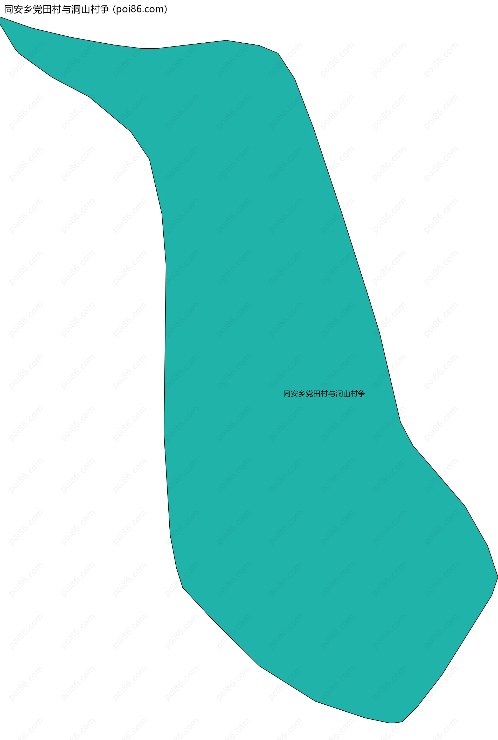 同安乡党田村与洞山村争边界地图