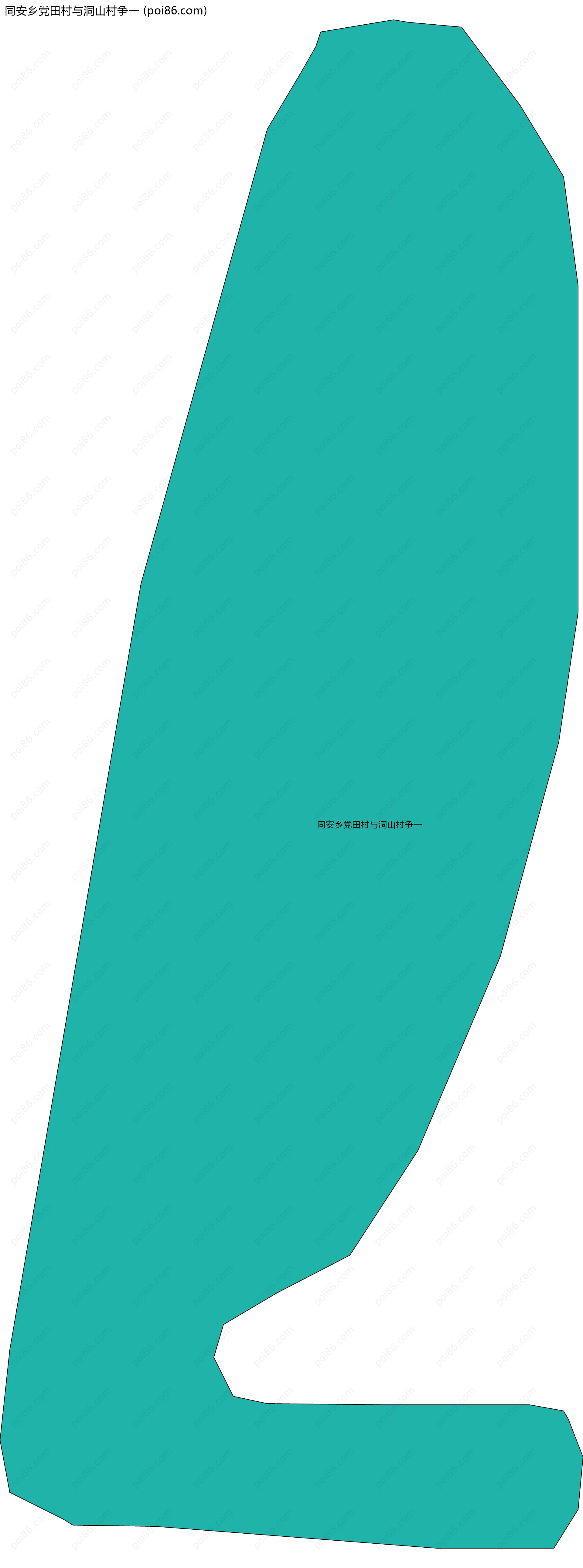 同安乡党田村与洞山村争一边界地图