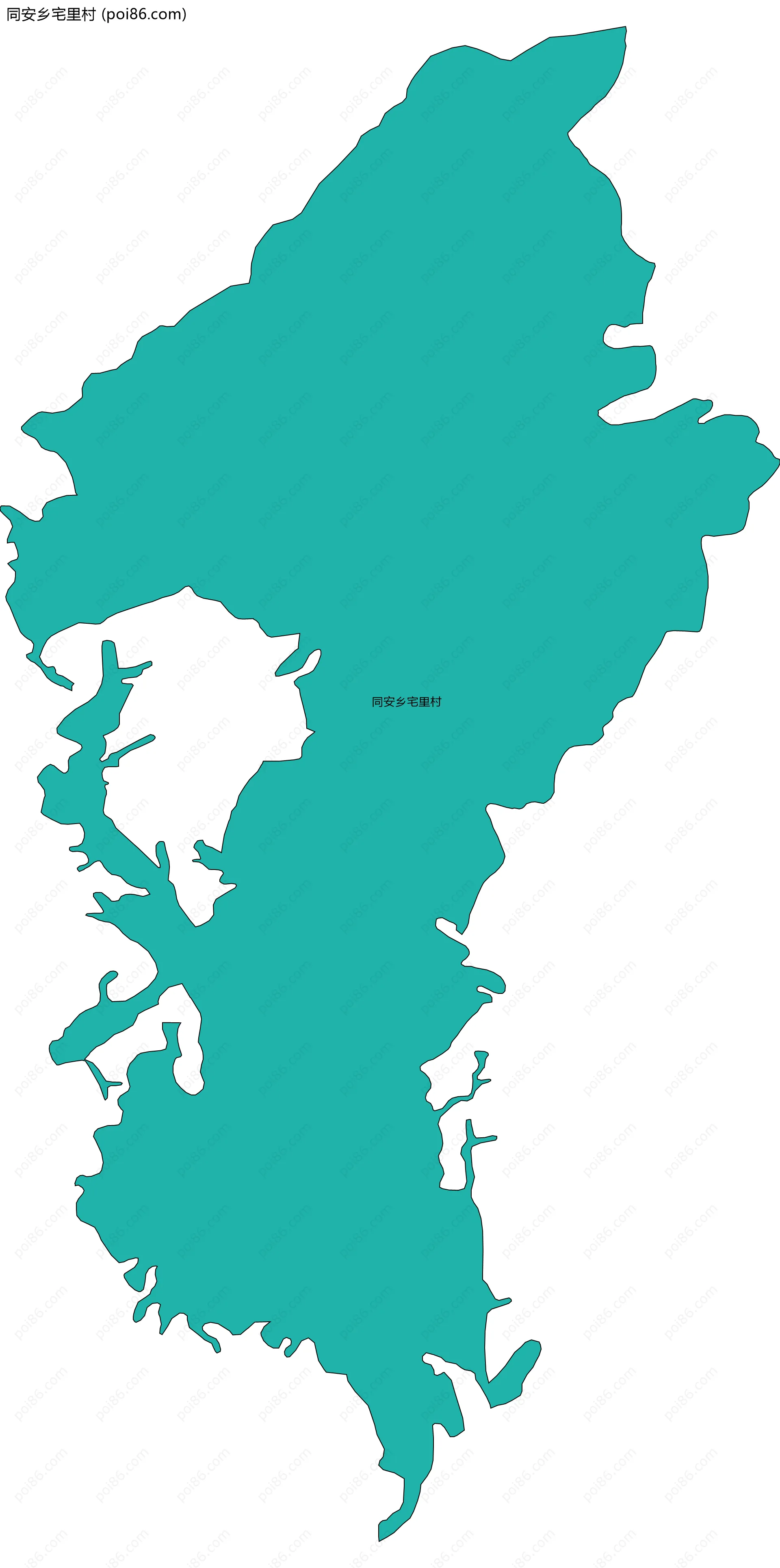 同安乡宅里村边界地图