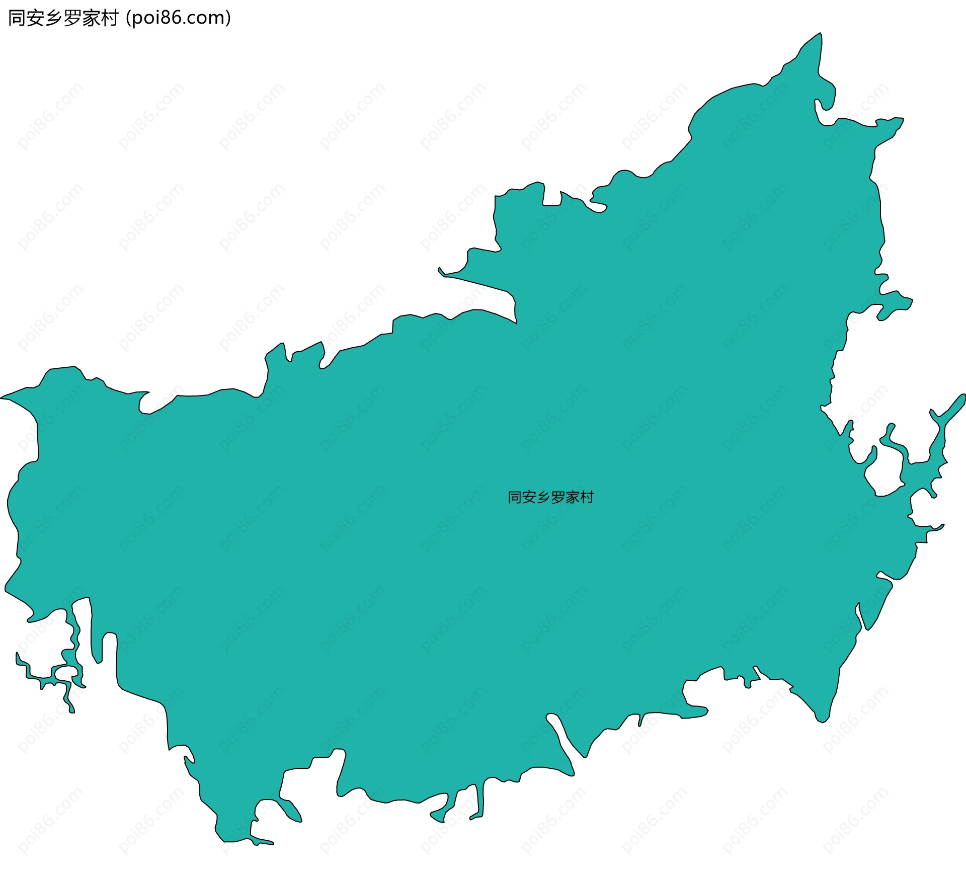 同安乡罗家村边界地图