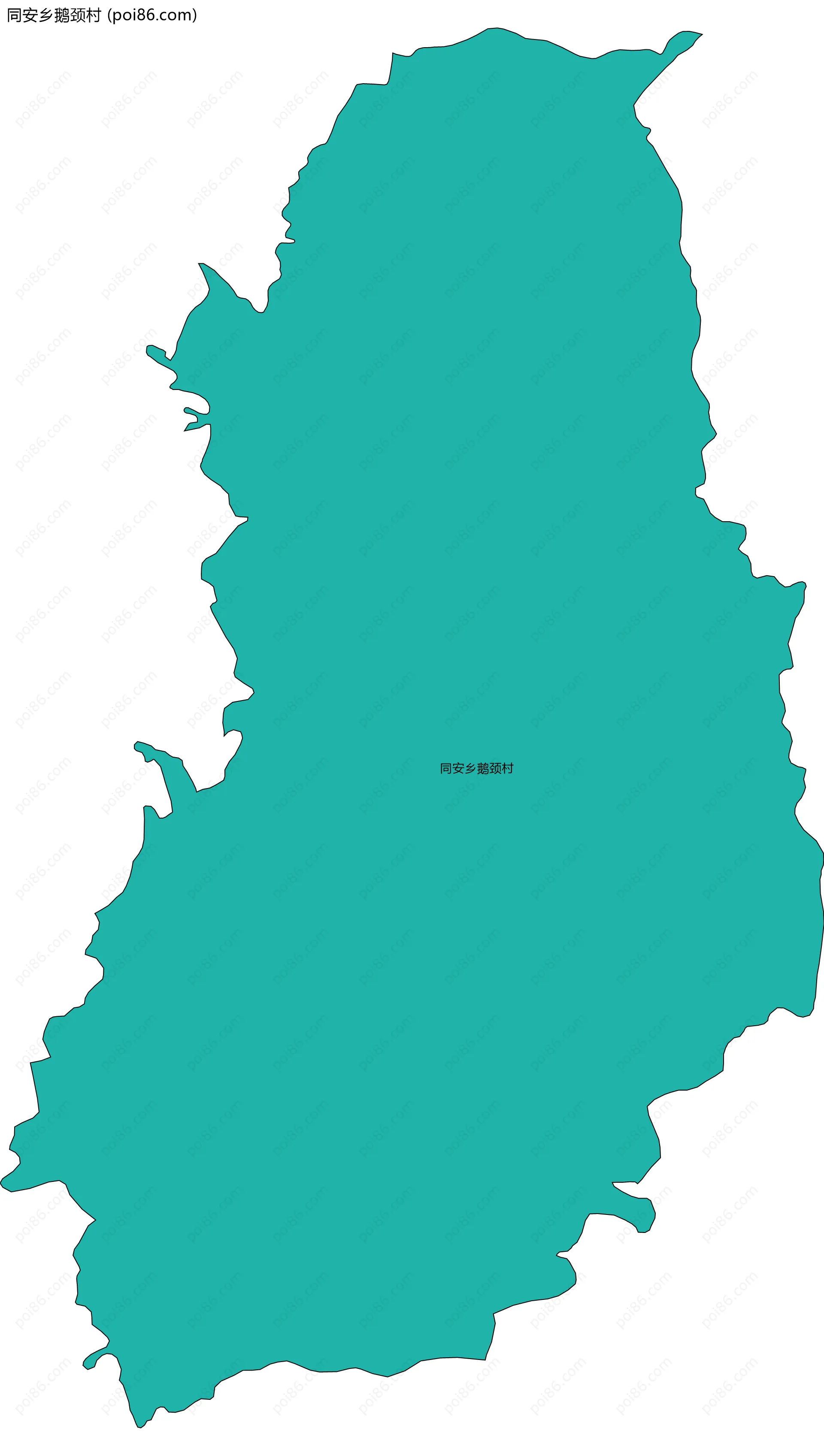 同安乡鹅颈村边界地图