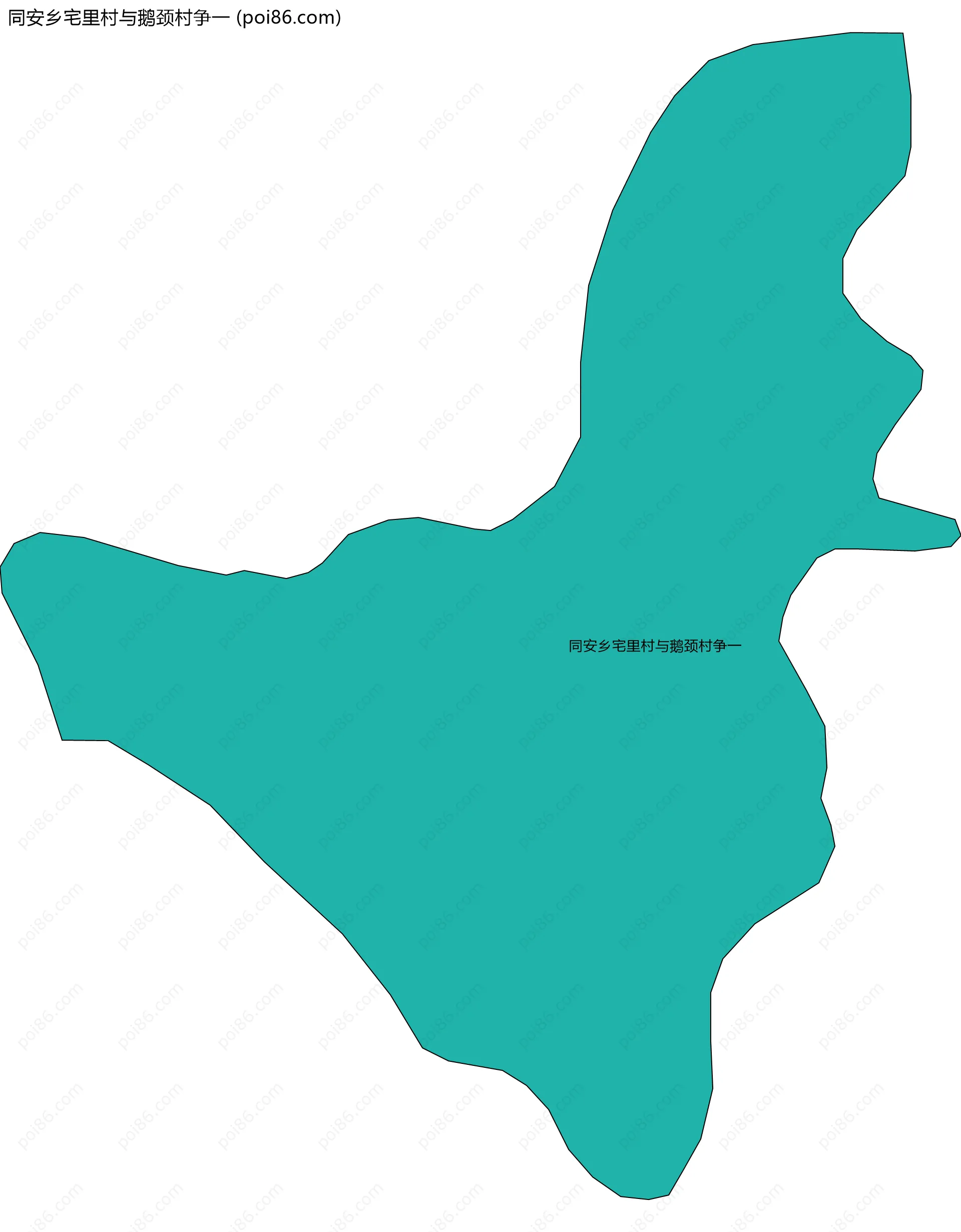 同安乡宅里村与鹅颈村争一边界地图