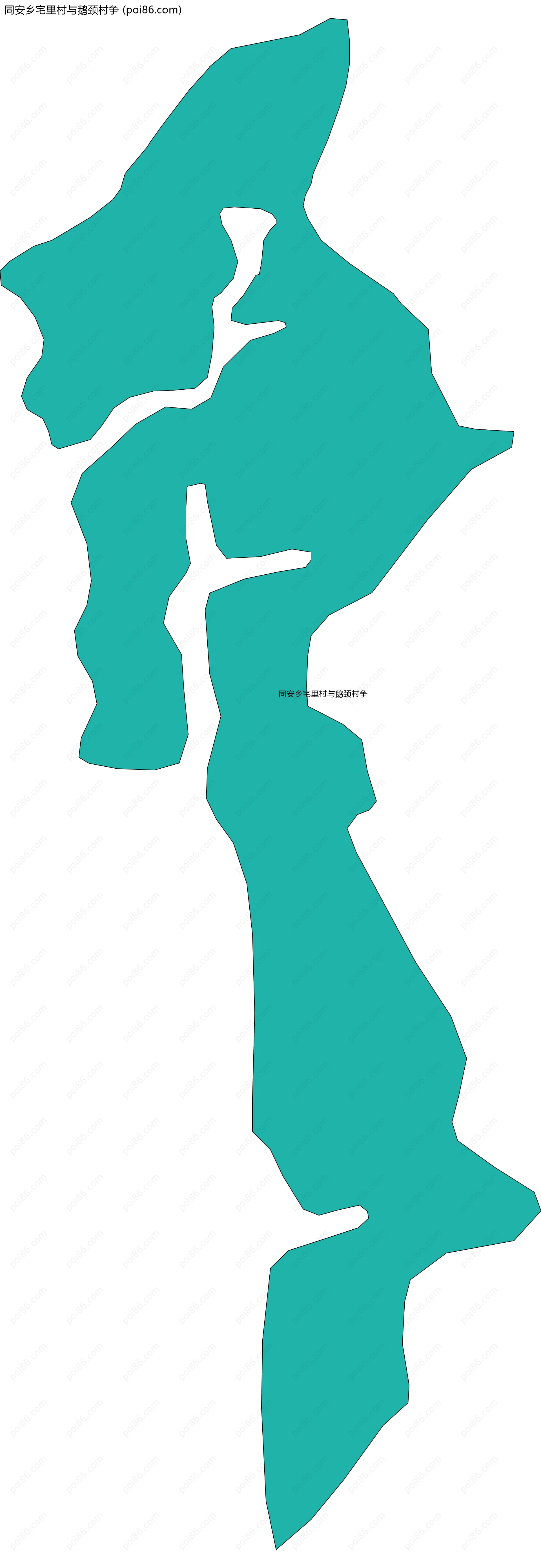 同安乡宅里村与鹅颈村争边界地图