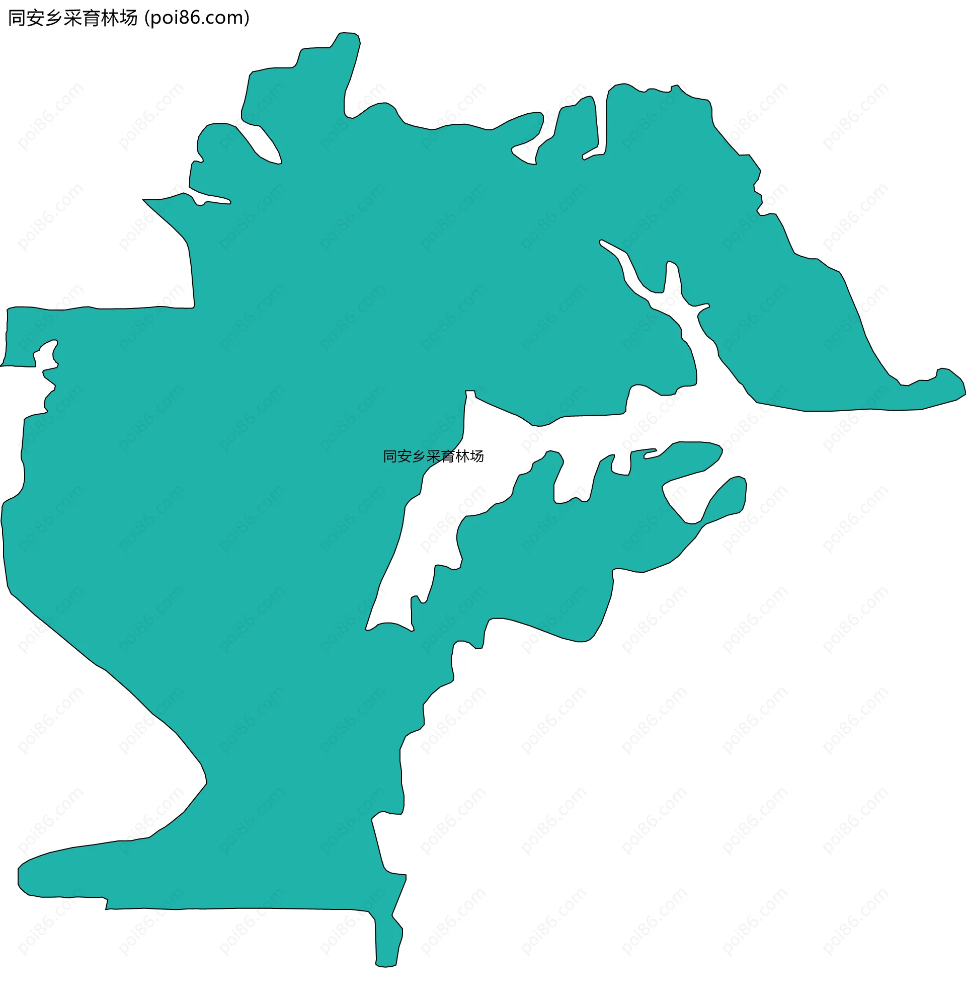 同安乡采育林场边界地图