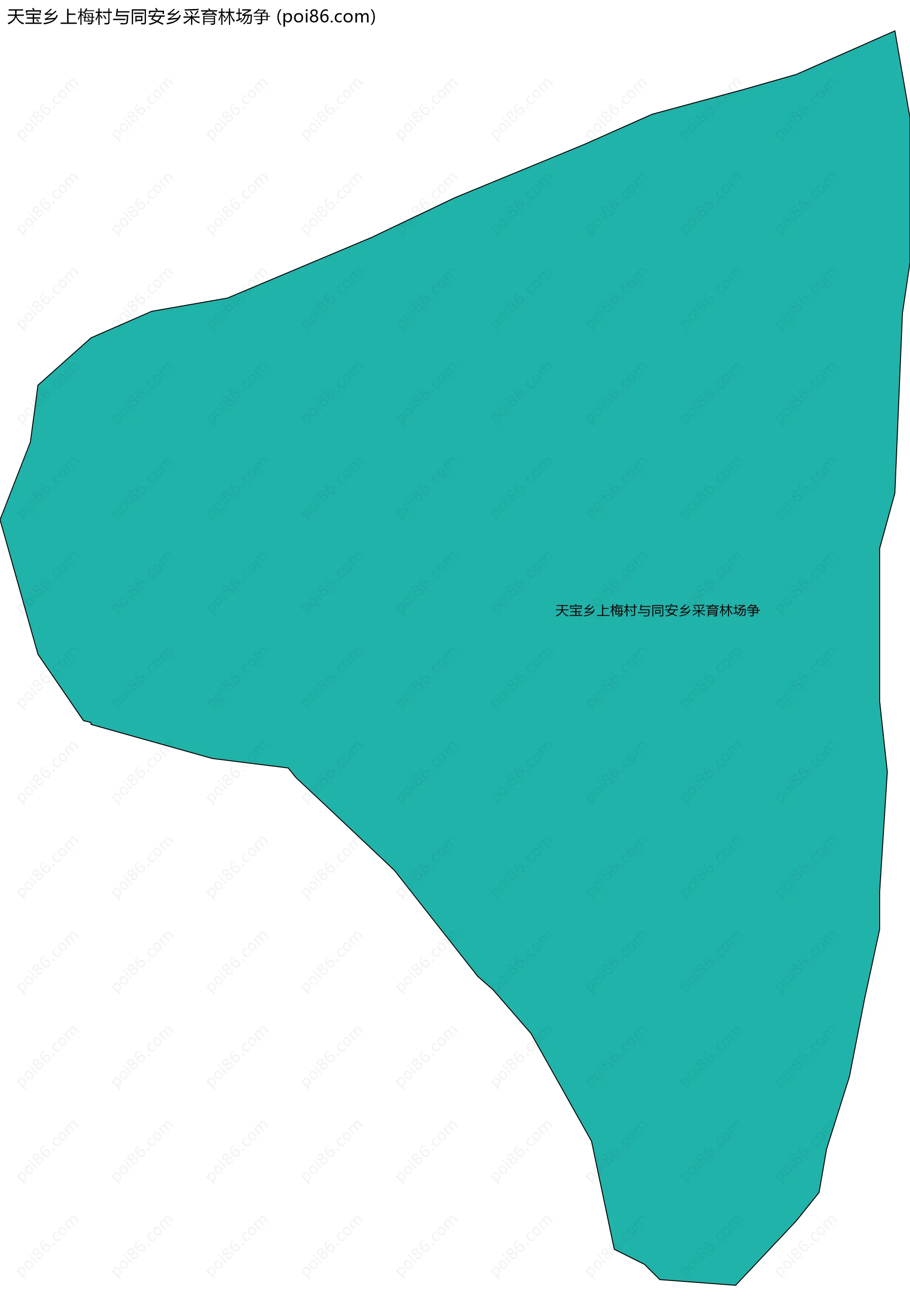 天宝乡上梅村与同安乡采育林场争边界地图