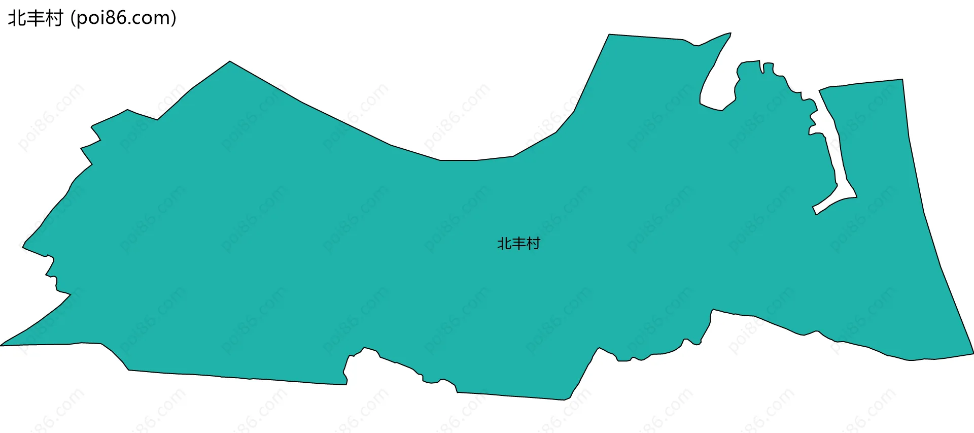 北丰村边界地图