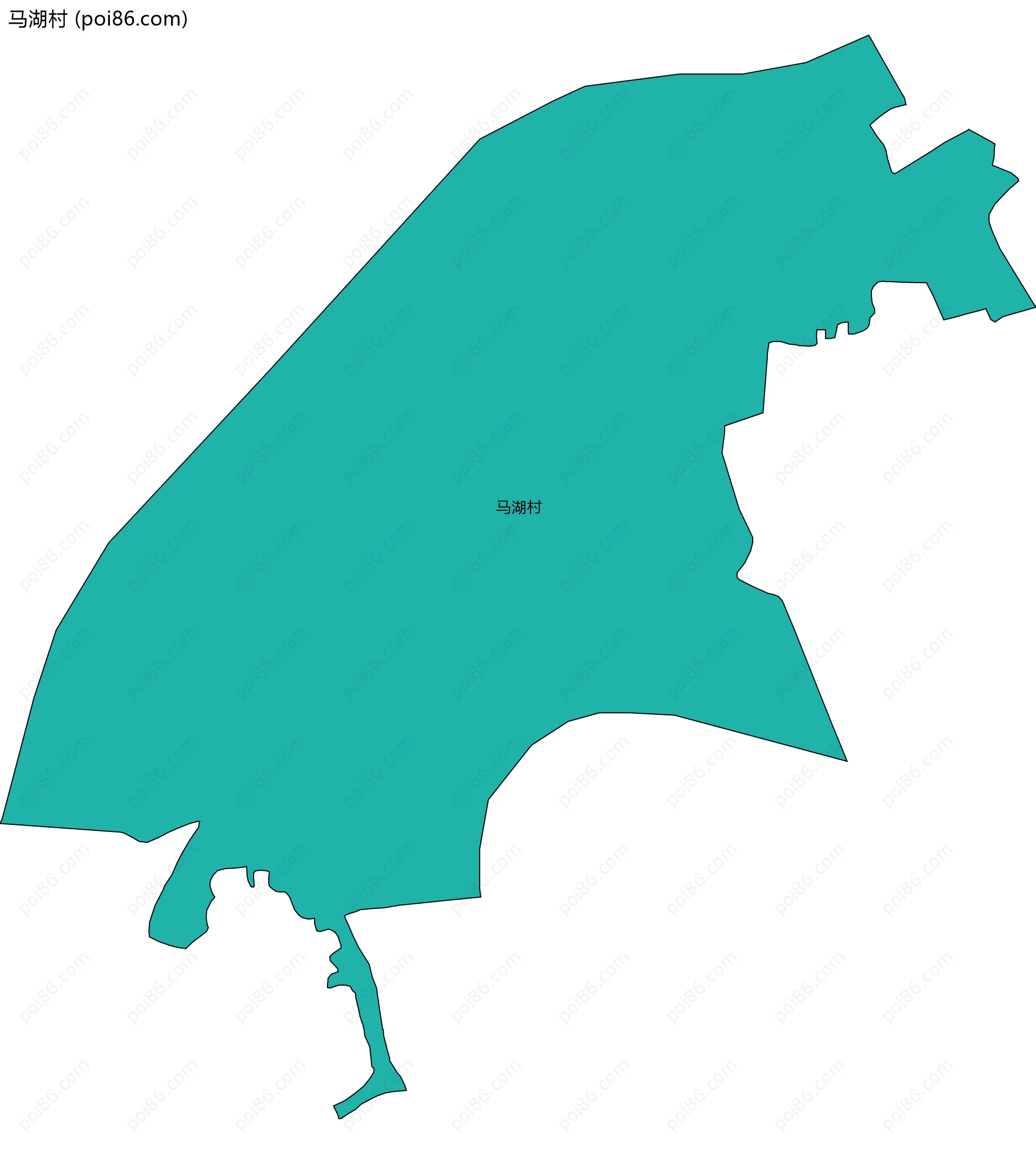 马湖村边界地图