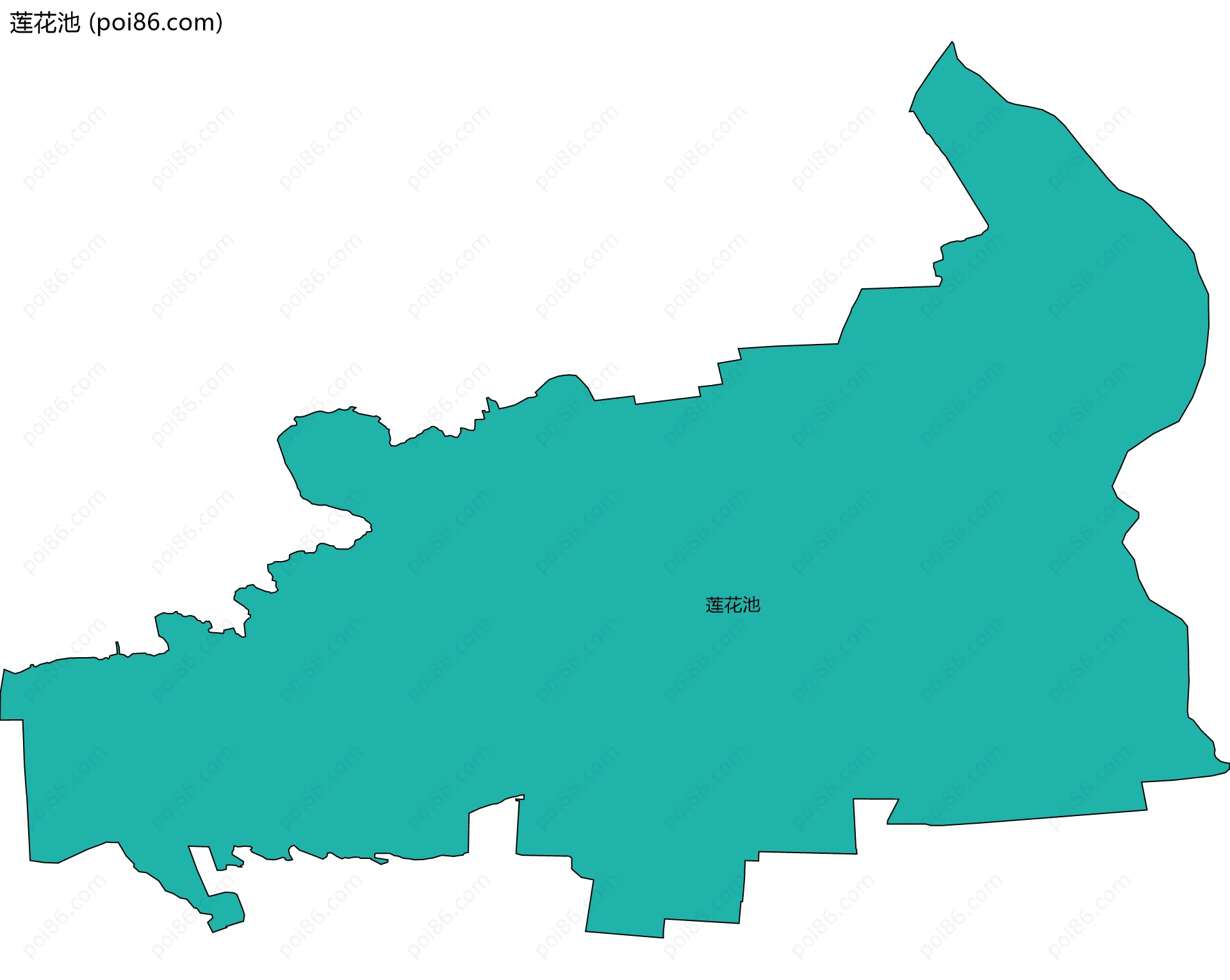 莲花池边界地图