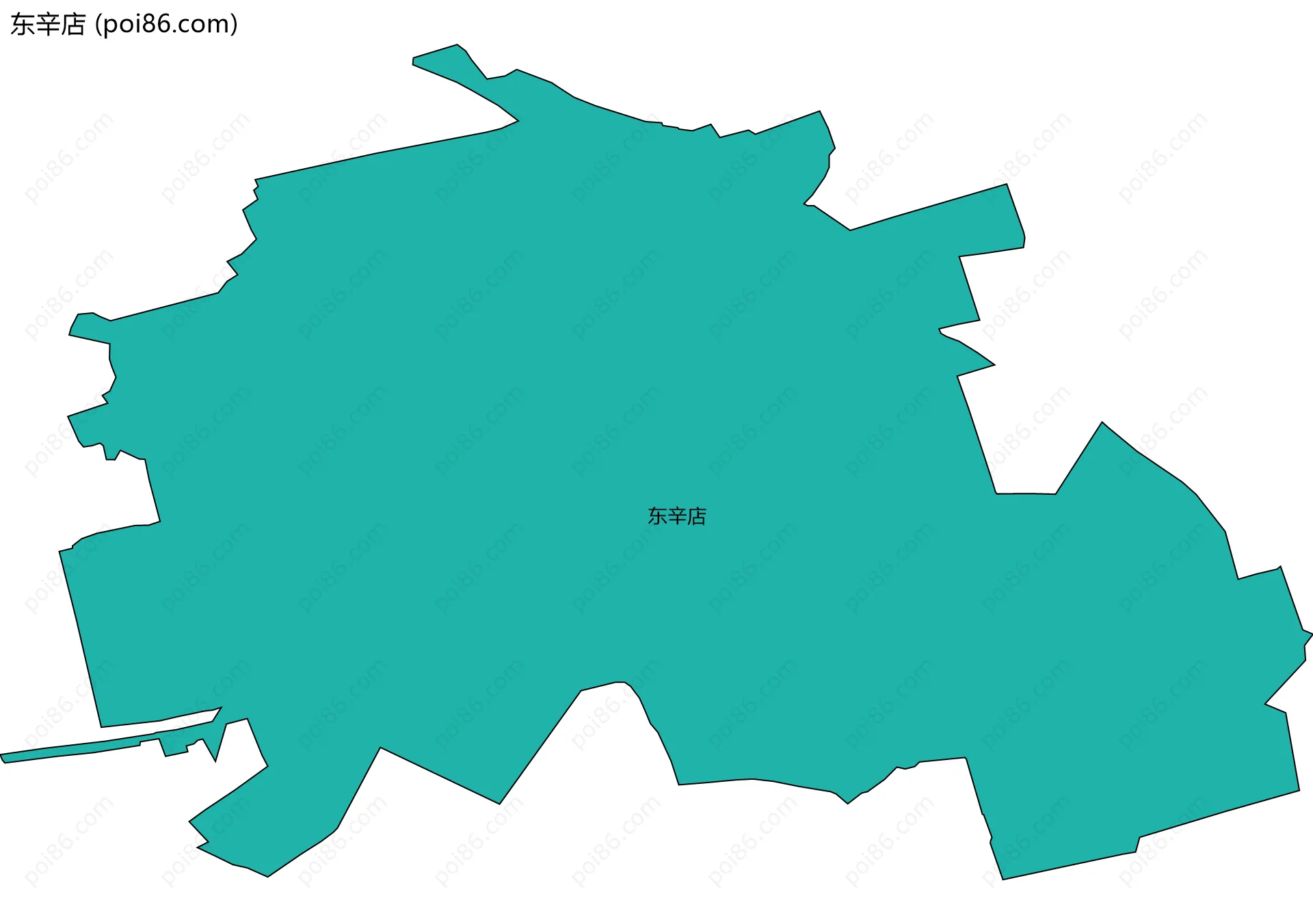 东辛店边界地图