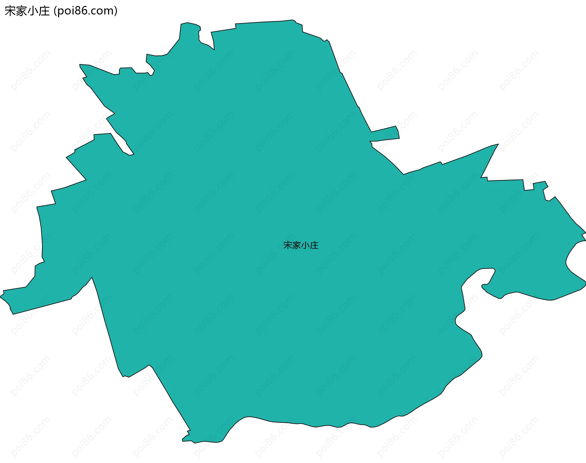 宋家小庄边界地图