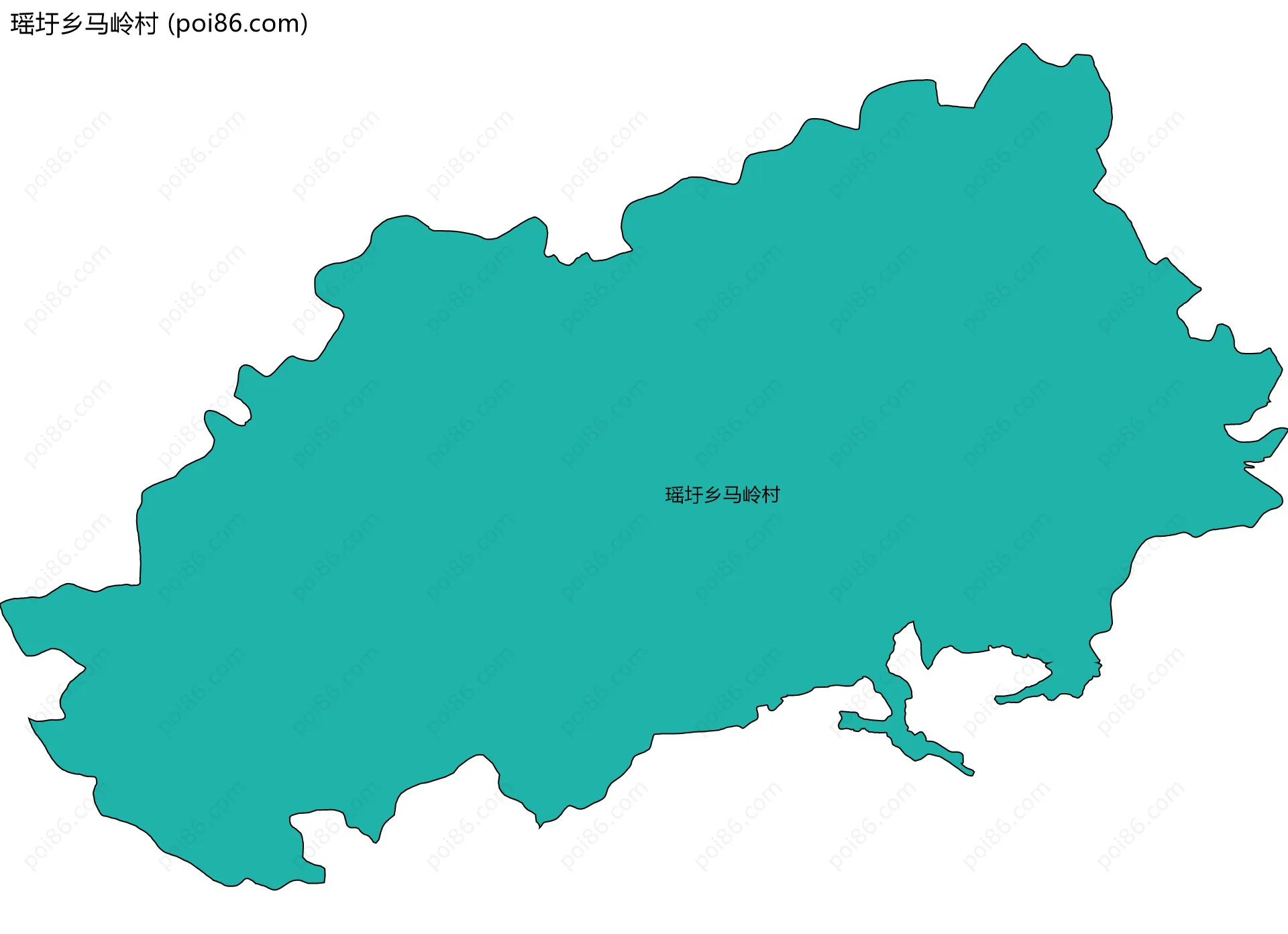 瑶圩乡马岭村边界地图