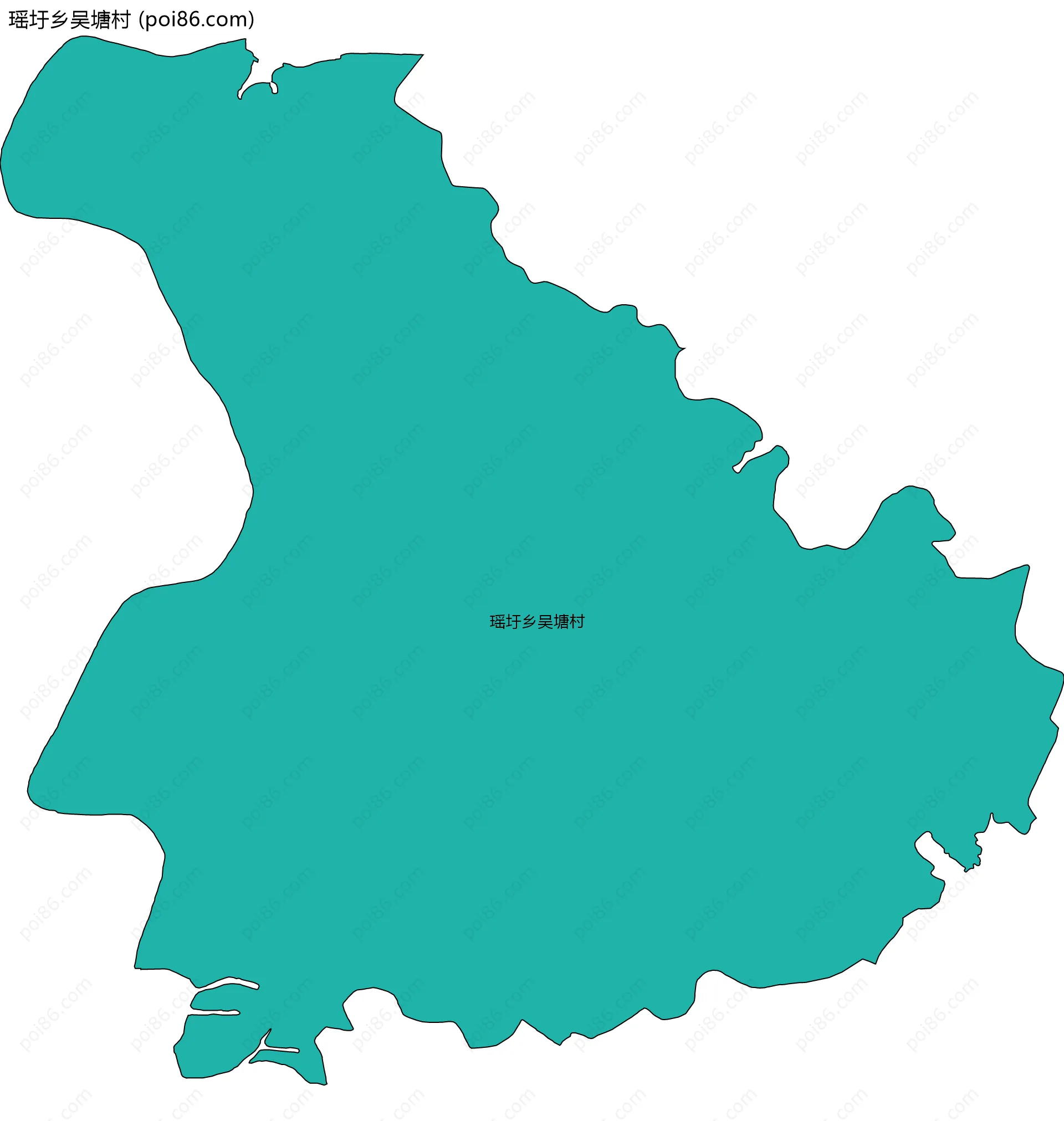 瑶圩乡吴塘村边界地图