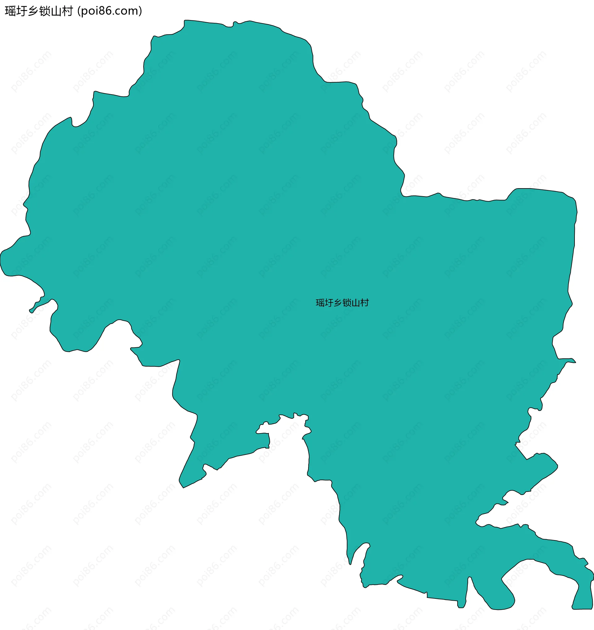 瑶圩乡锁山村边界地图