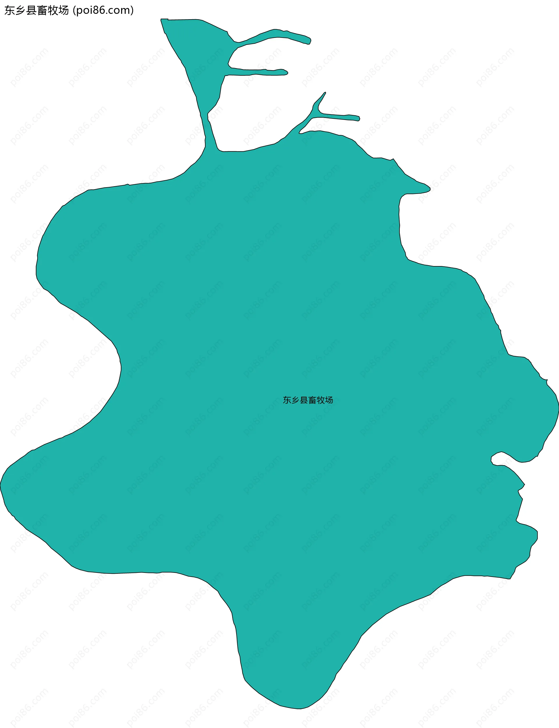 东乡县畜牧场边界地图