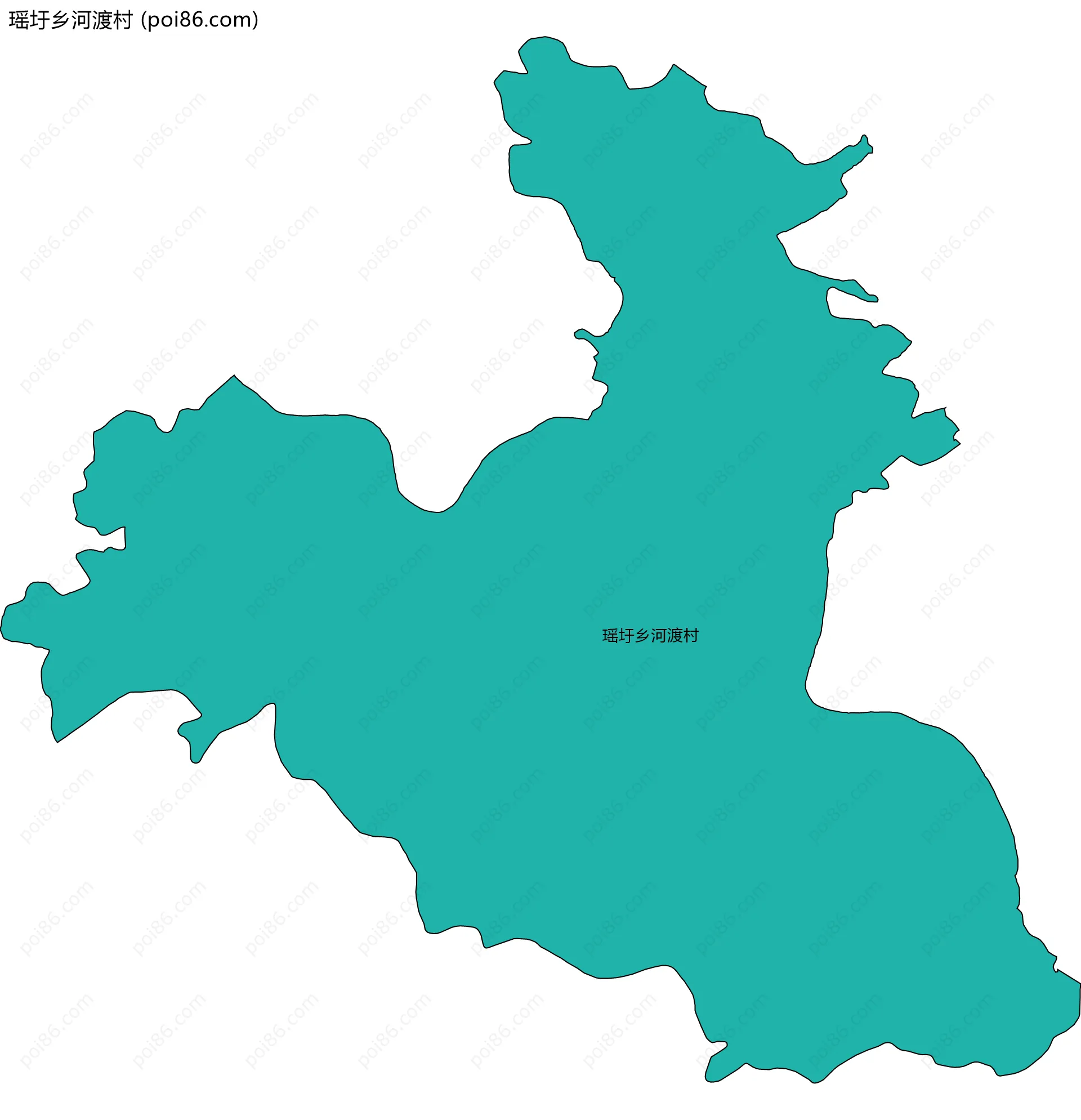 瑶圩乡河渡村边界地图