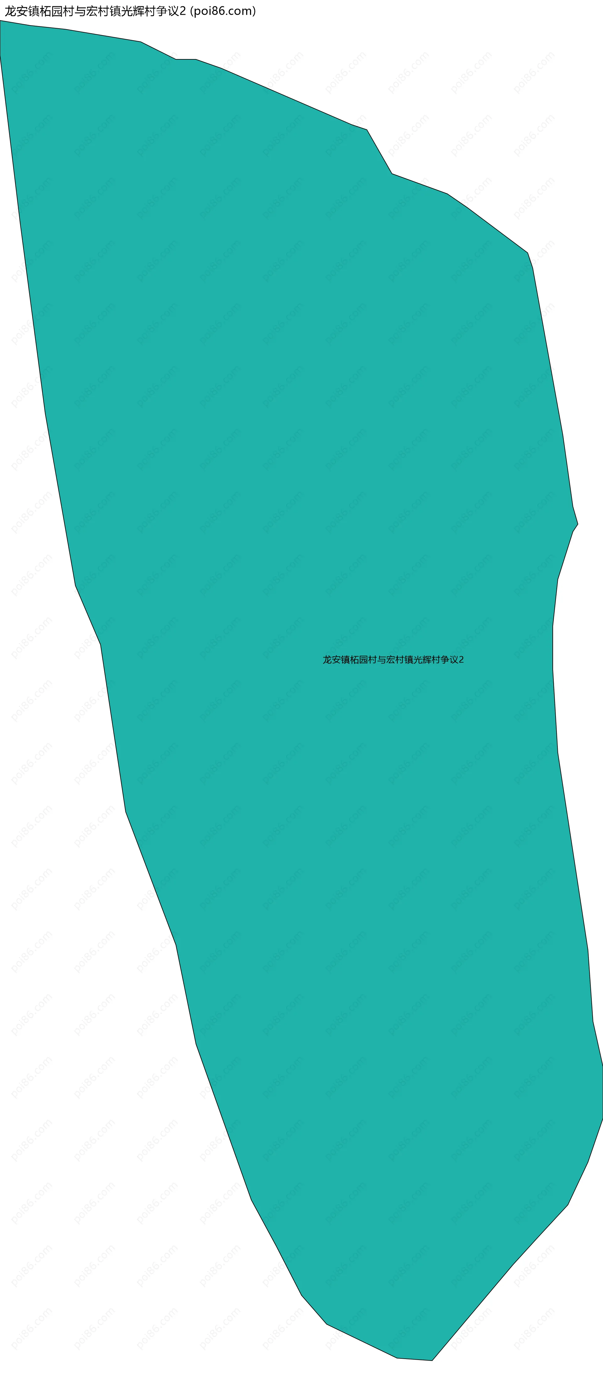 龙安镇柘园村与宏村镇光辉村争议2边界地图