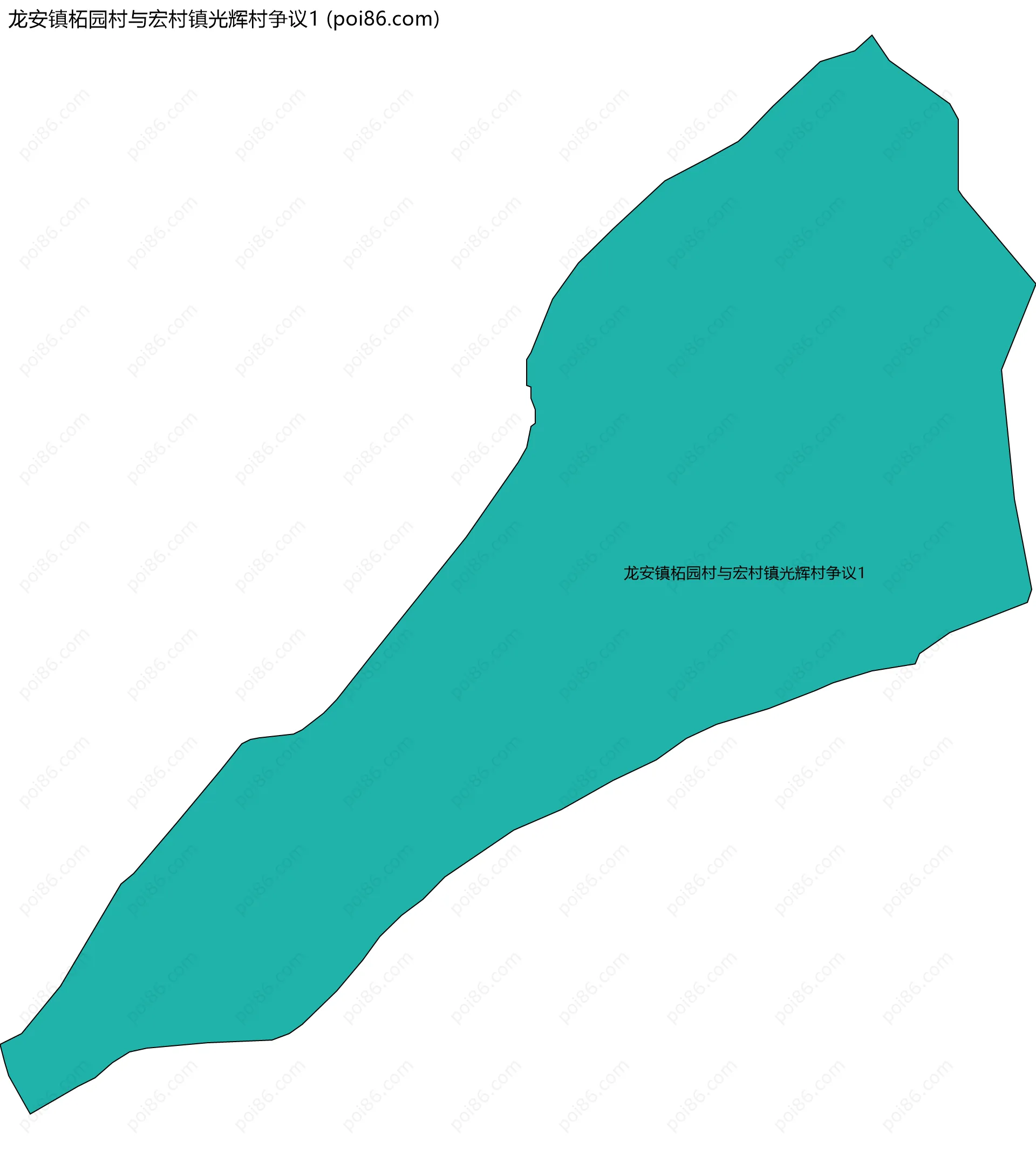 龙安镇柘园村与宏村镇光辉村争议1边界地图