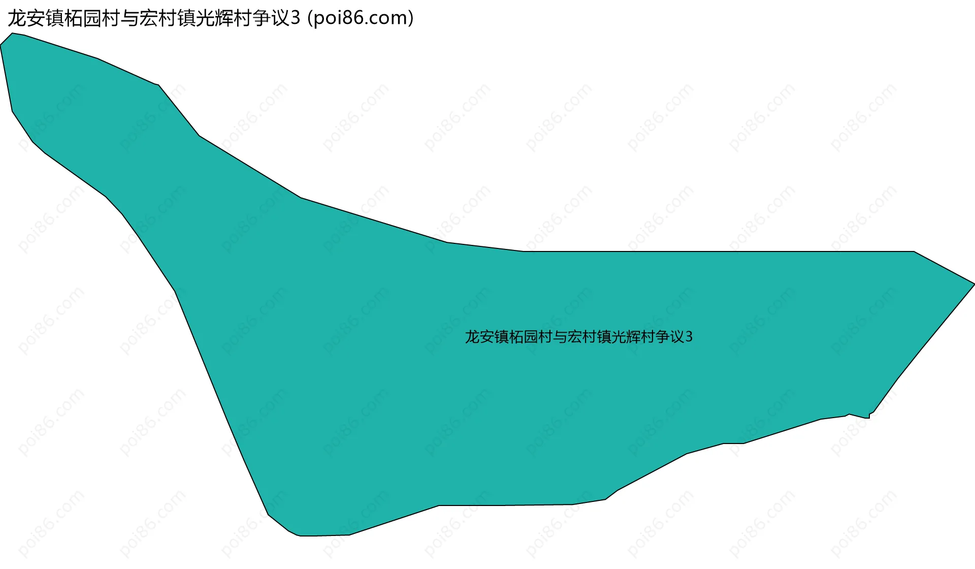 龙安镇柘园村与宏村镇光辉村争议3边界地图