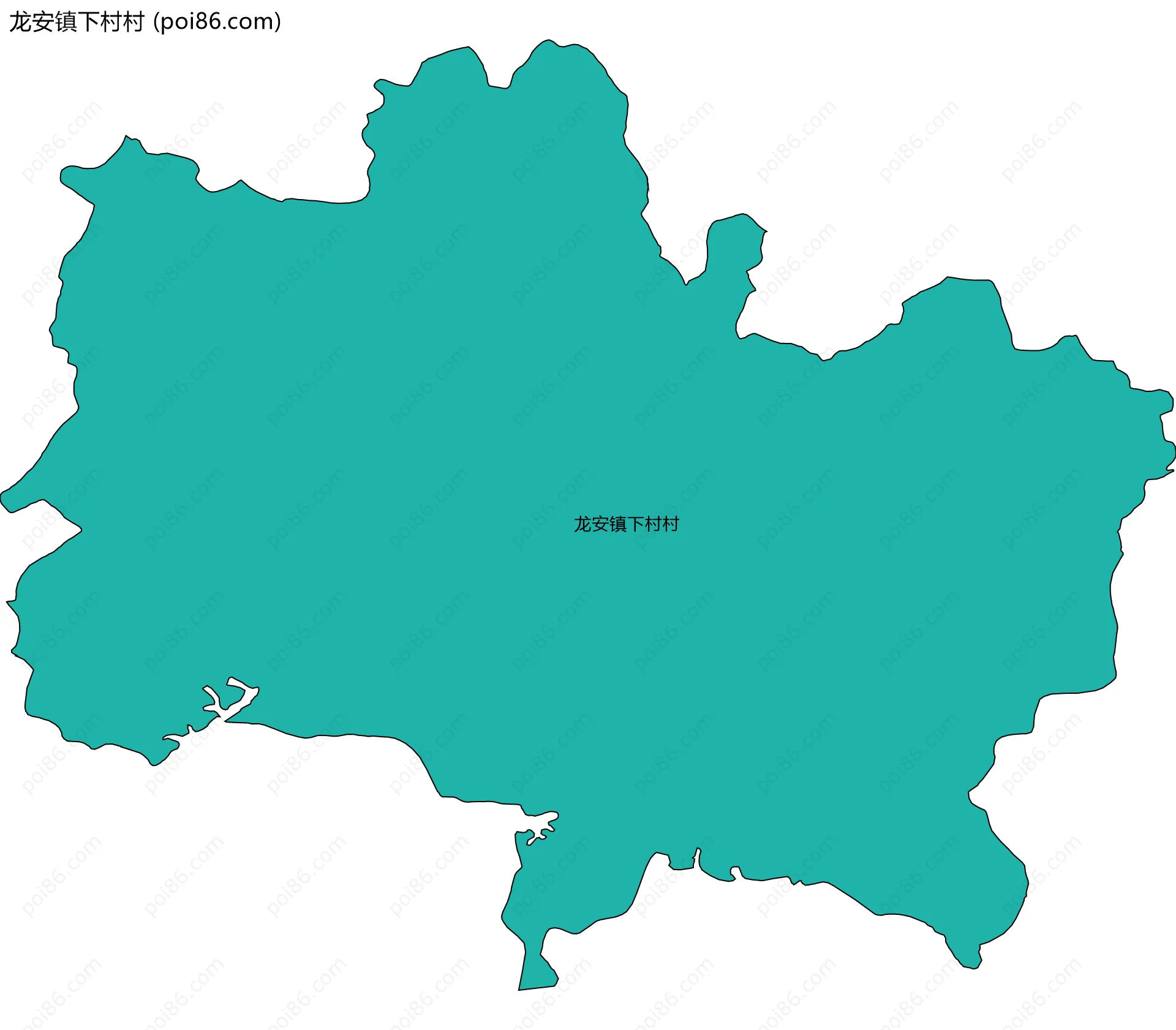 龙安镇下村村边界地图
