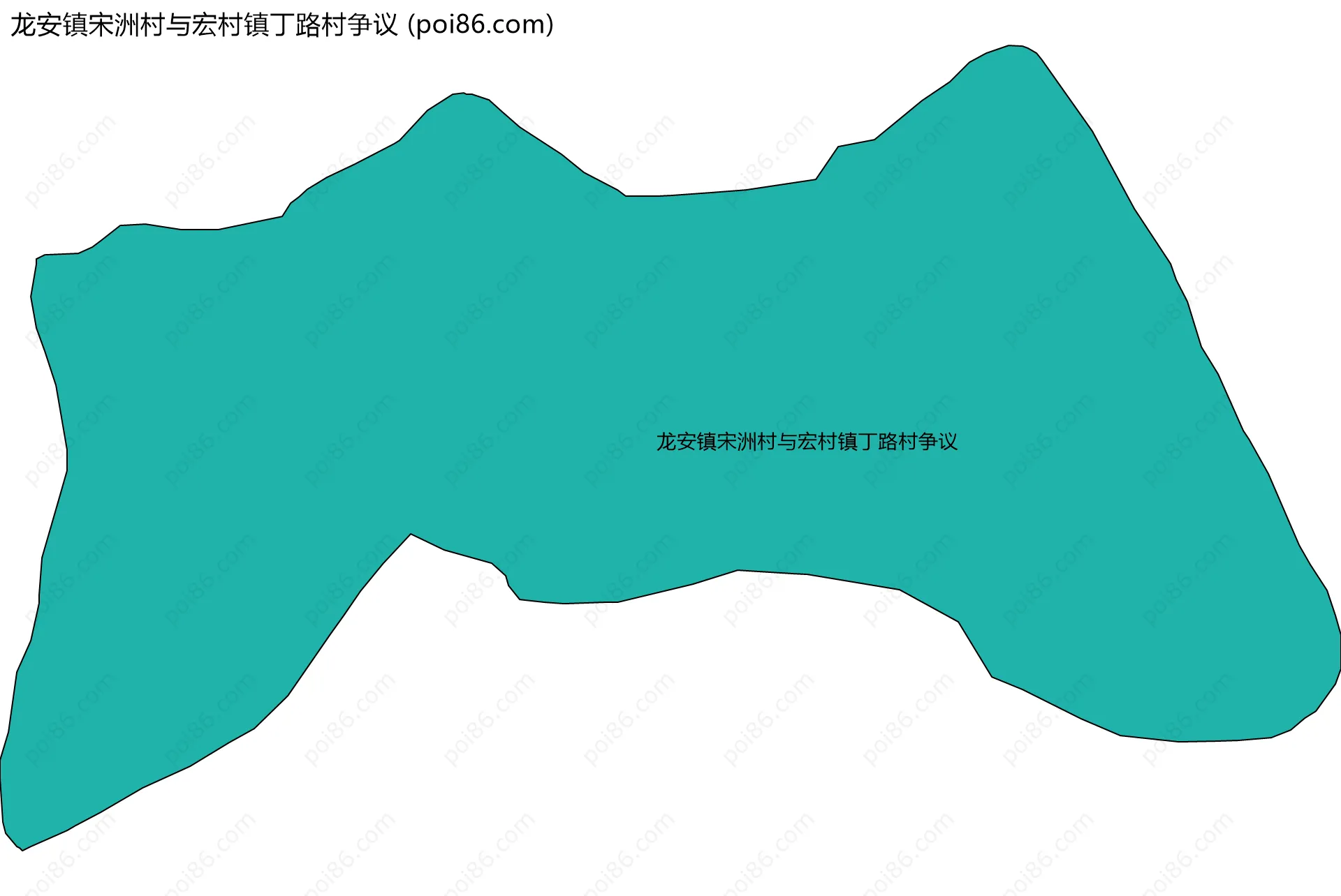 龙安镇宋洲村与宏村镇丁路村争议边界地图