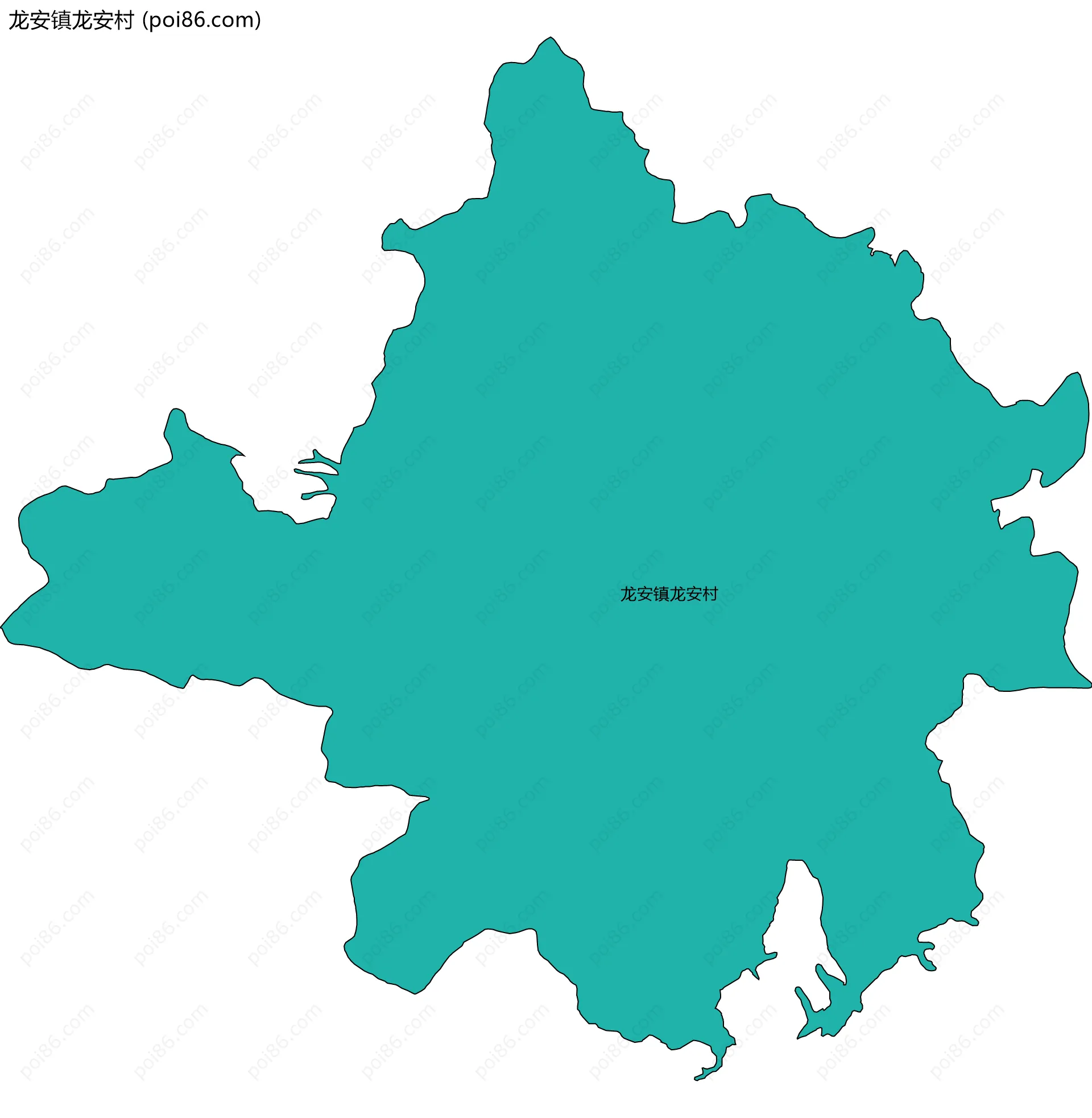 龙安镇龙安村边界地图
