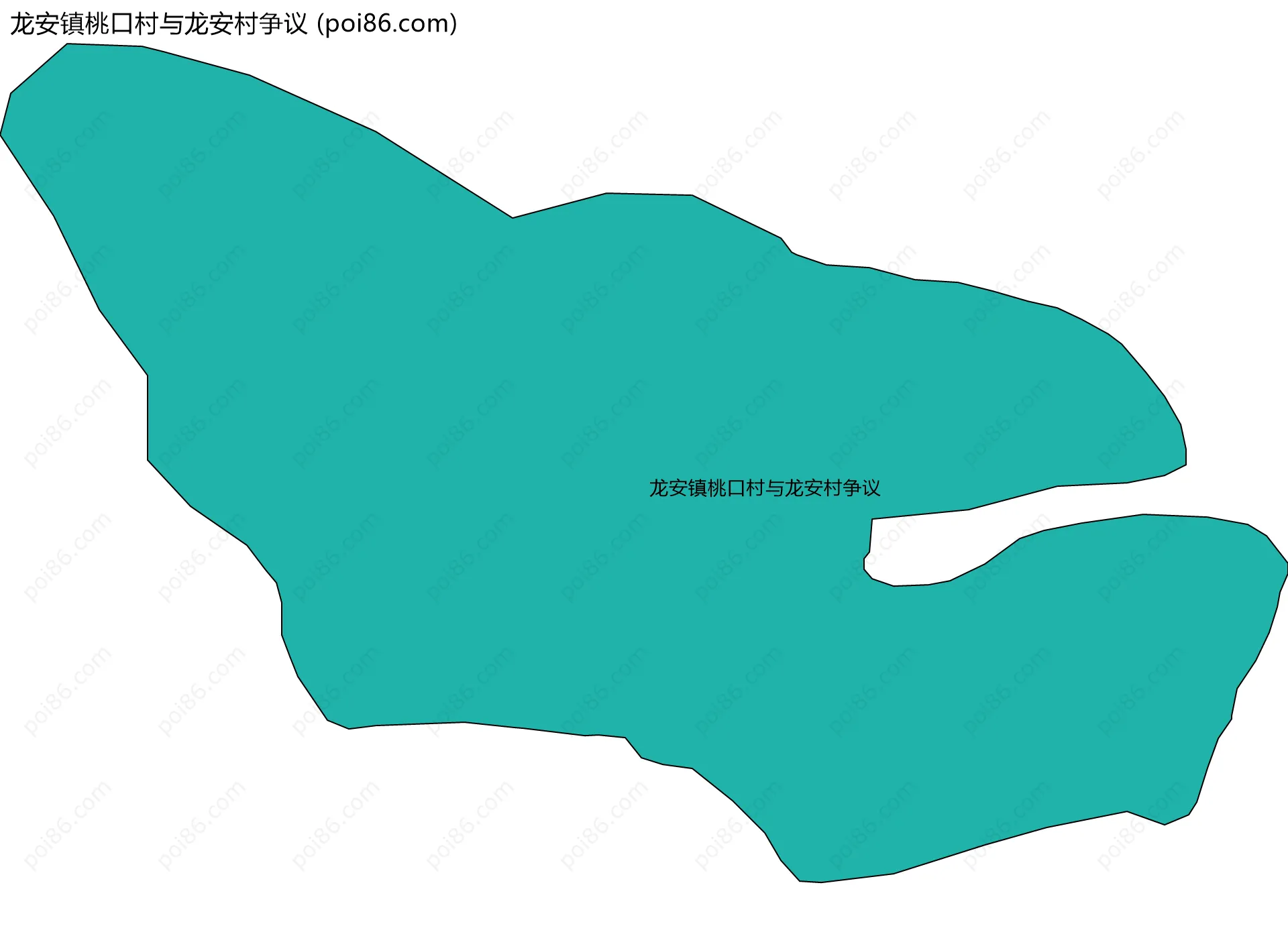 龙安镇桃口村与龙安村争议边界地图