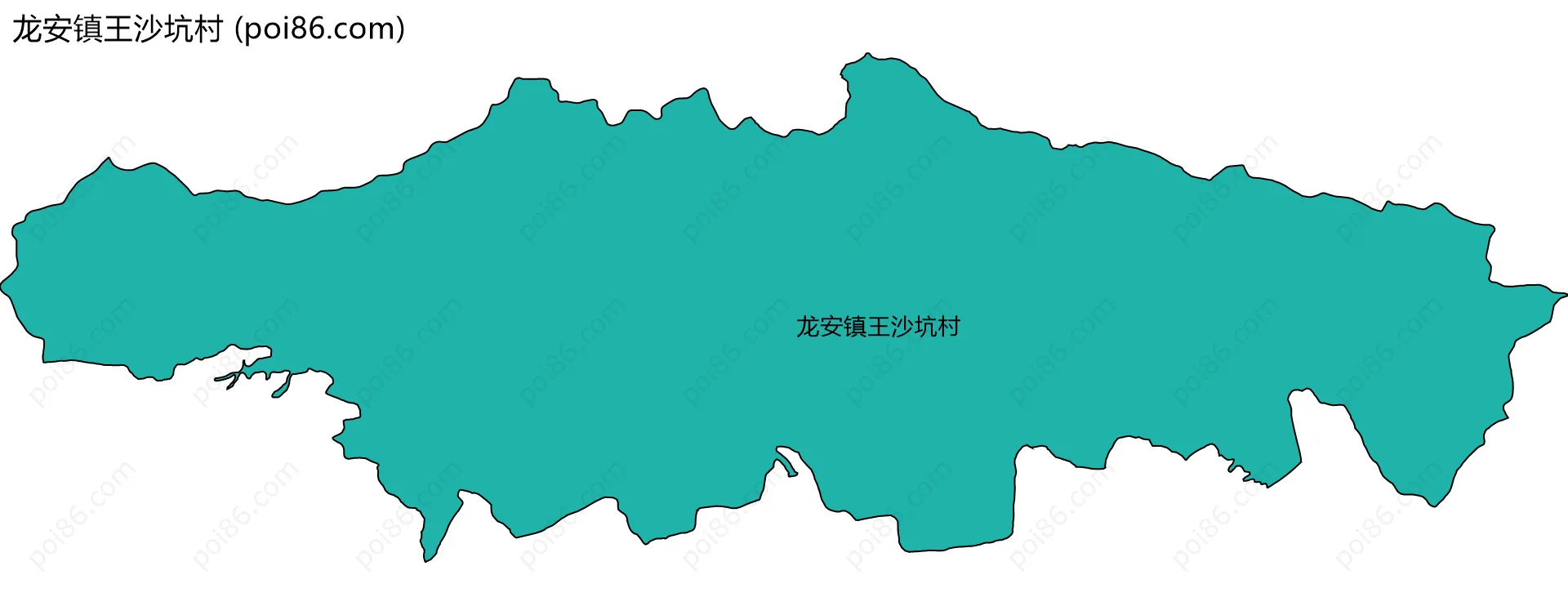 龙安镇王沙坑村边界地图