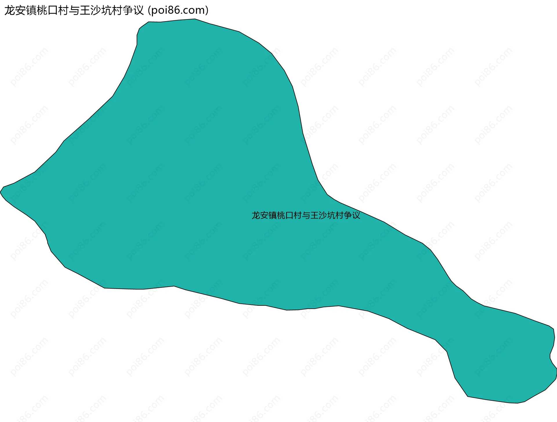 龙安镇桃口村与王沙坑村争议边界地图