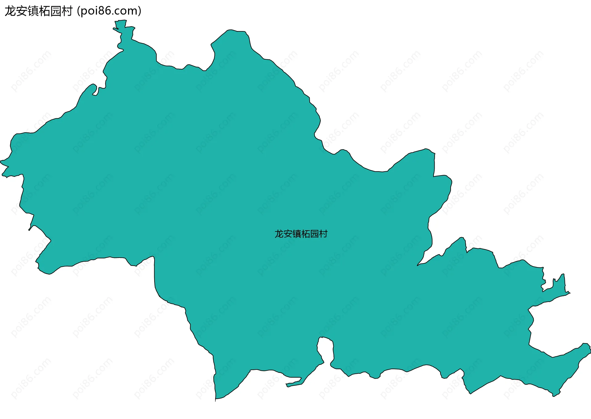 龙安镇柘园村边界地图