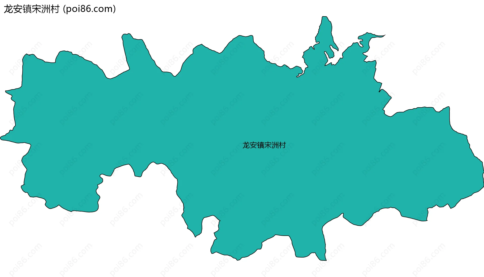 龙安镇宋洲村边界地图