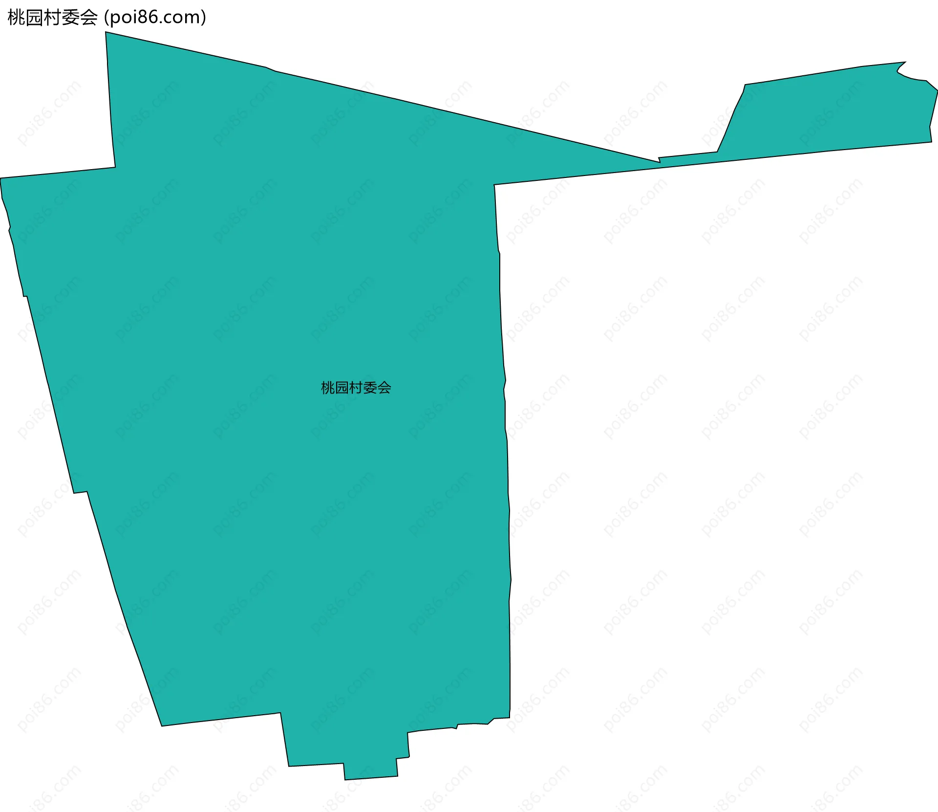 桃园村委会边界地图