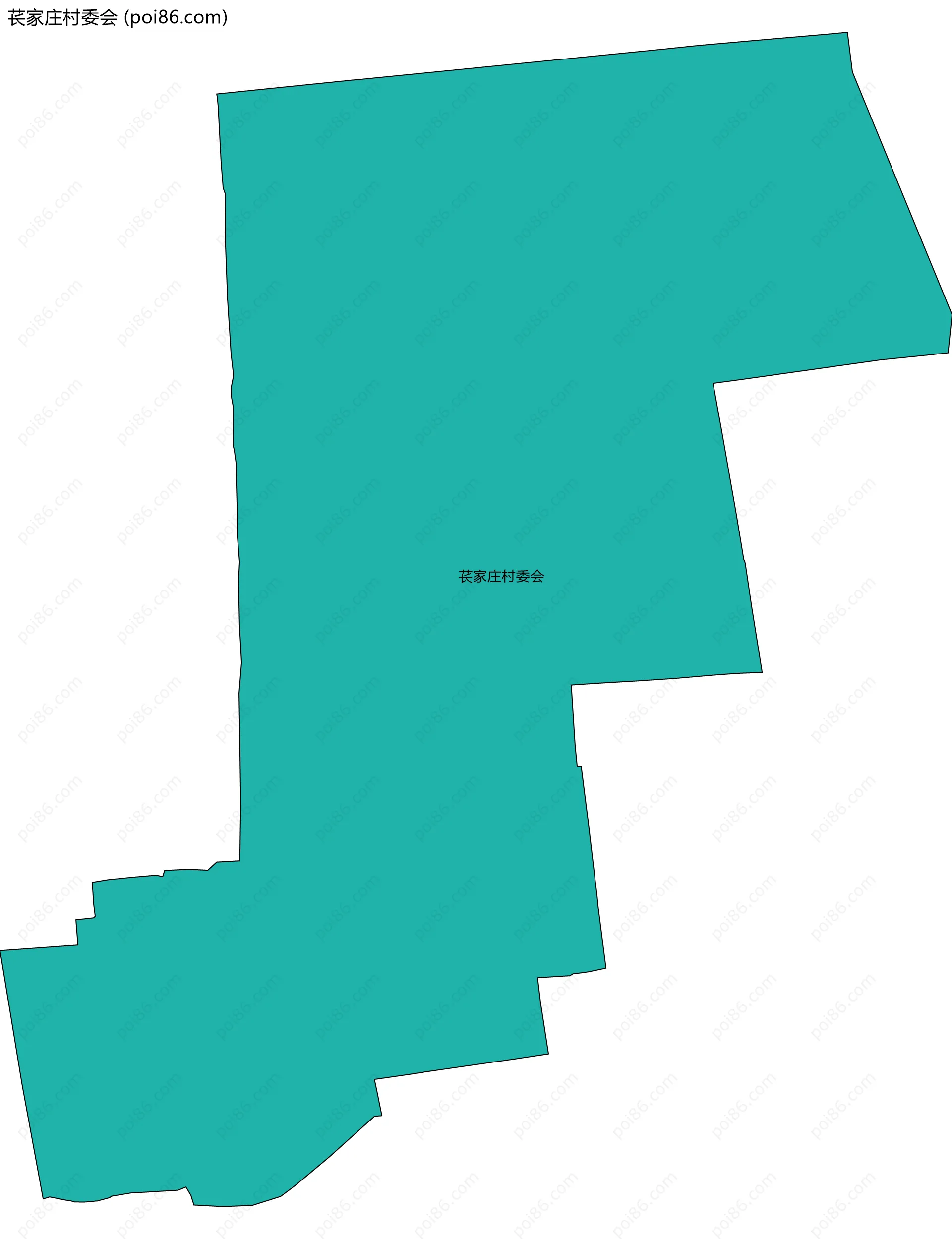 苌家庄村委会边界地图