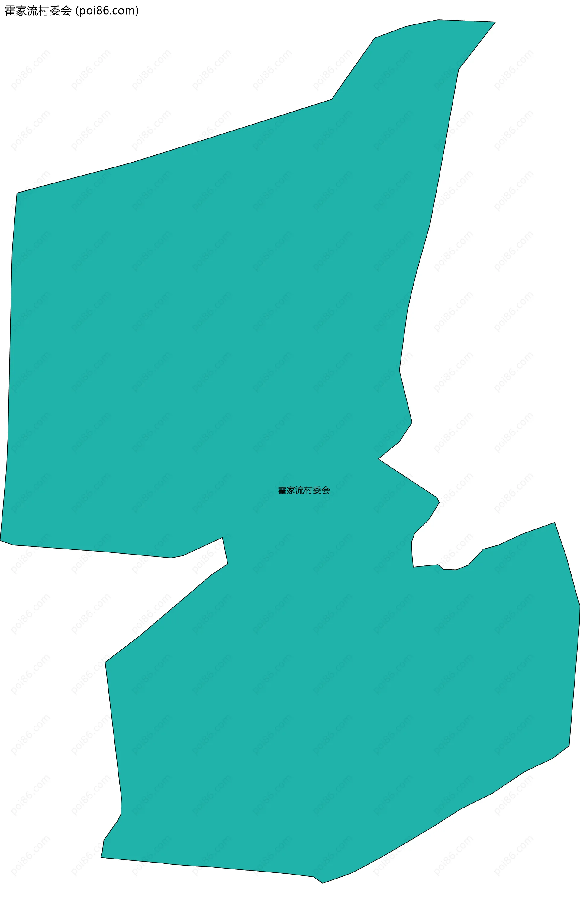 霍家流村委会边界地图