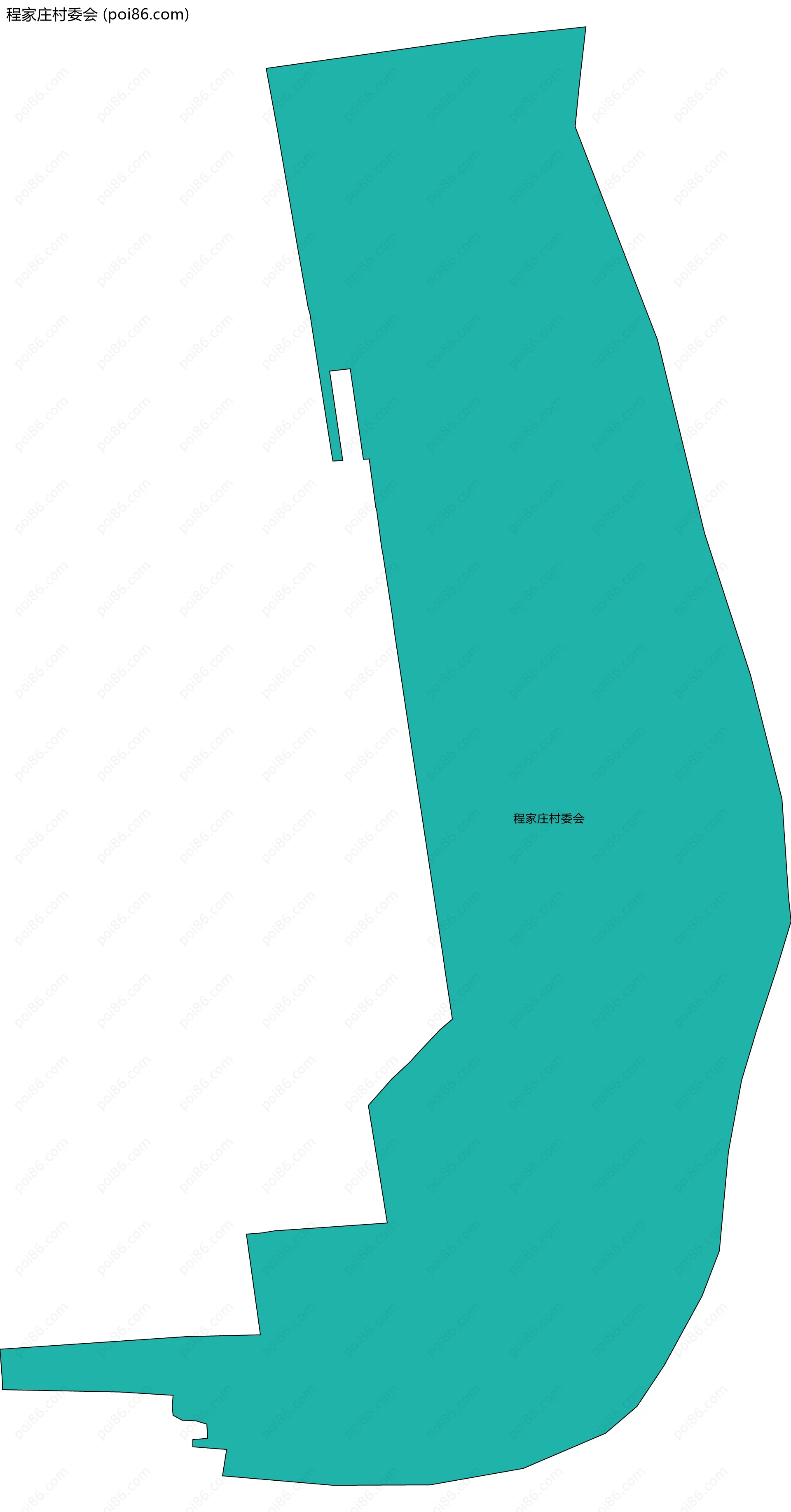 程家庄村委会边界地图