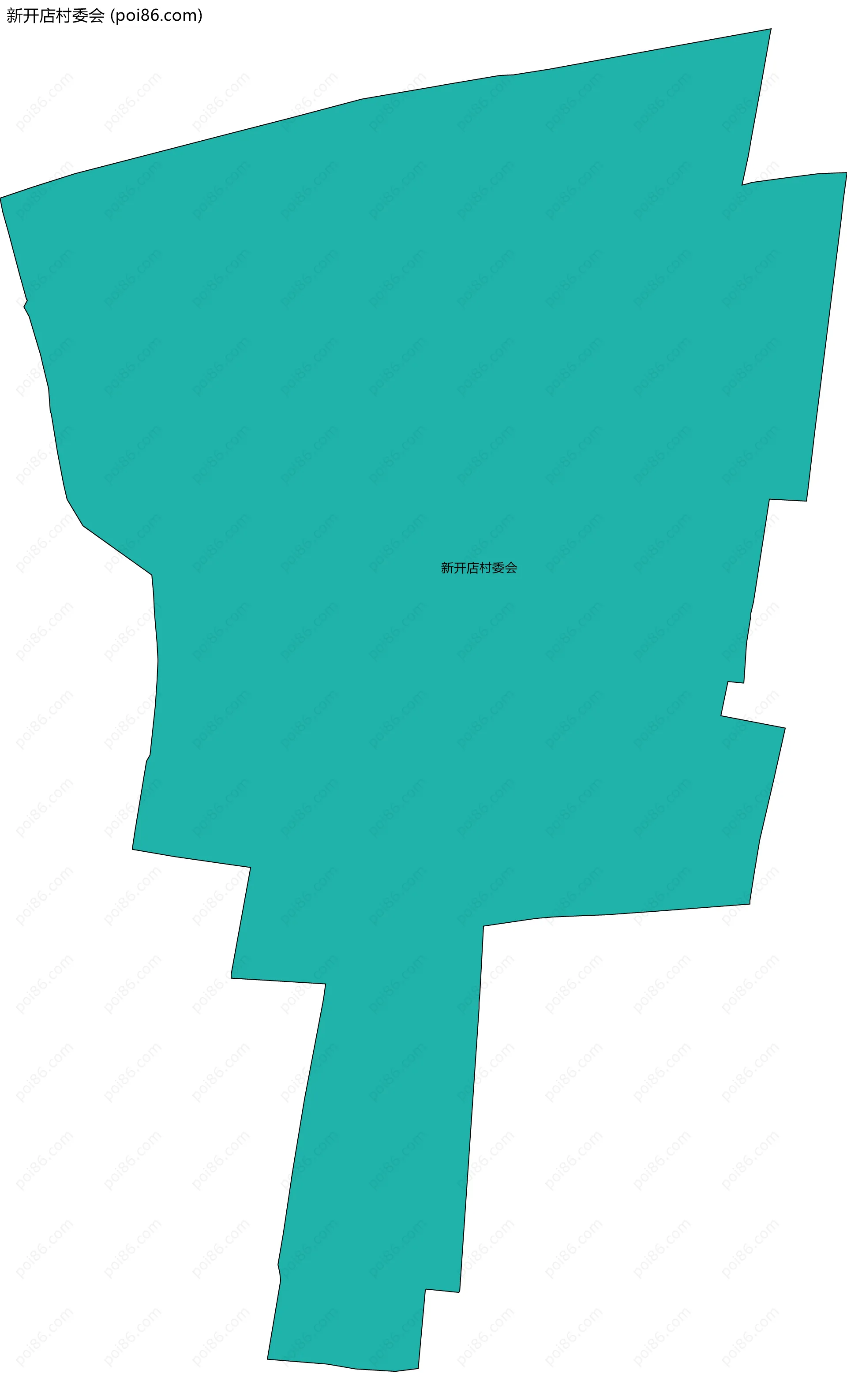 新开店村委会边界地图