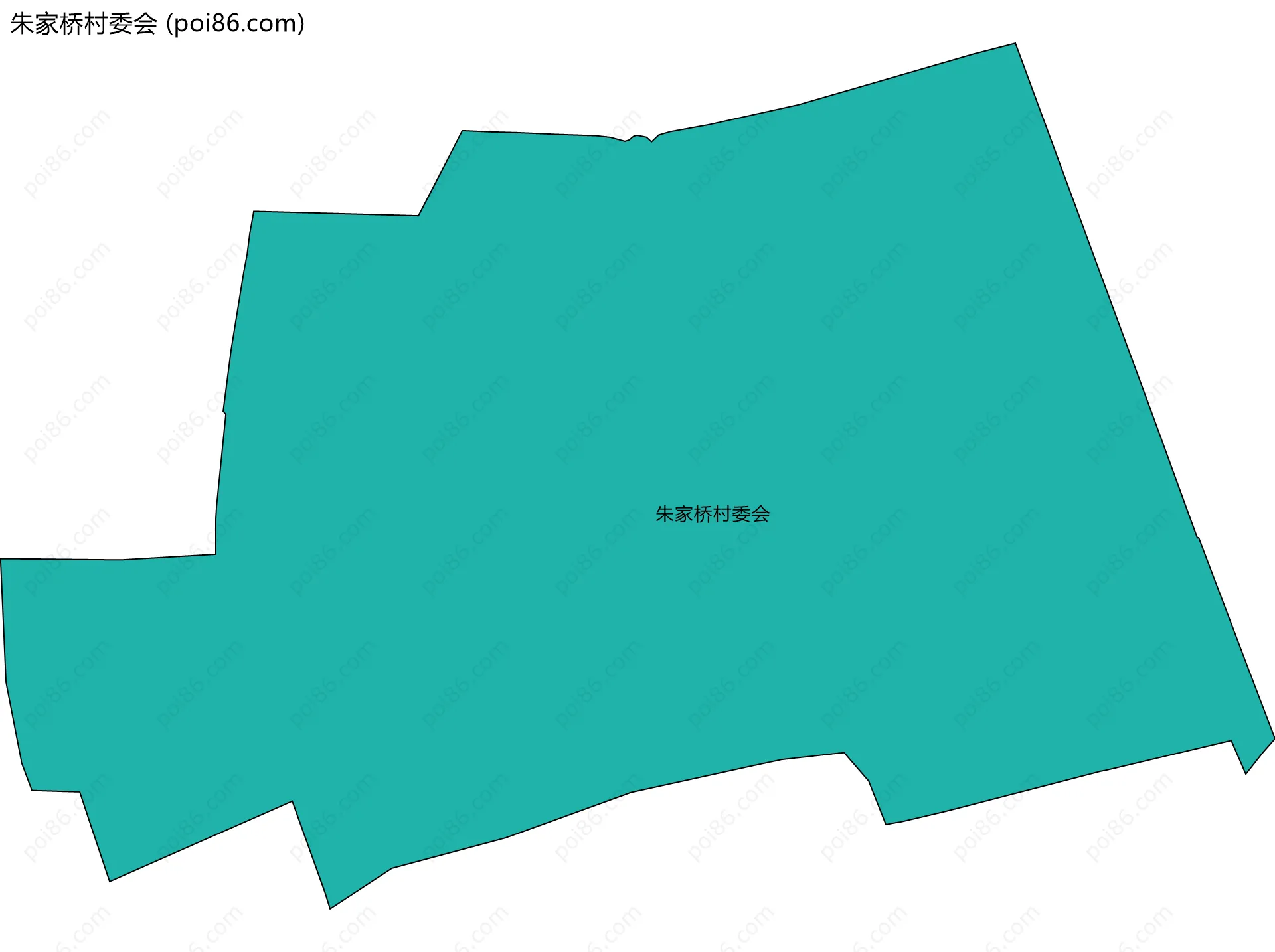 朱家桥村委会边界地图