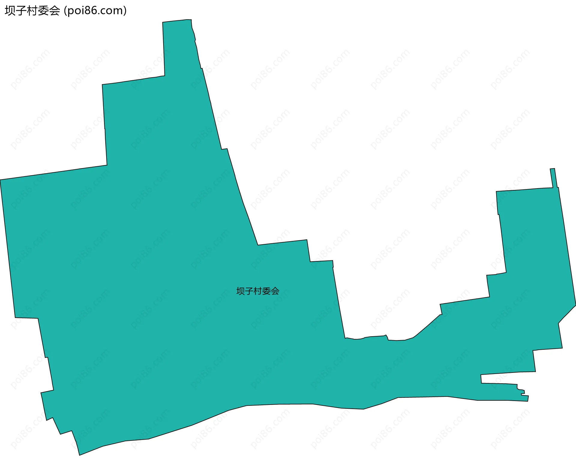 坝子村委会边界地图