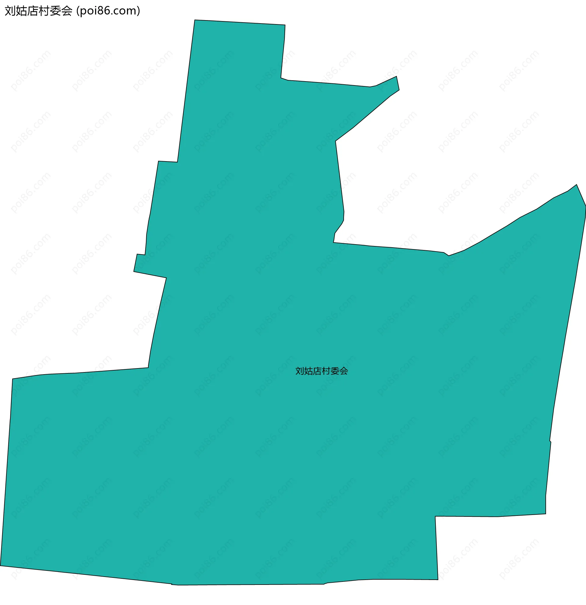 刘姑店村委会边界地图