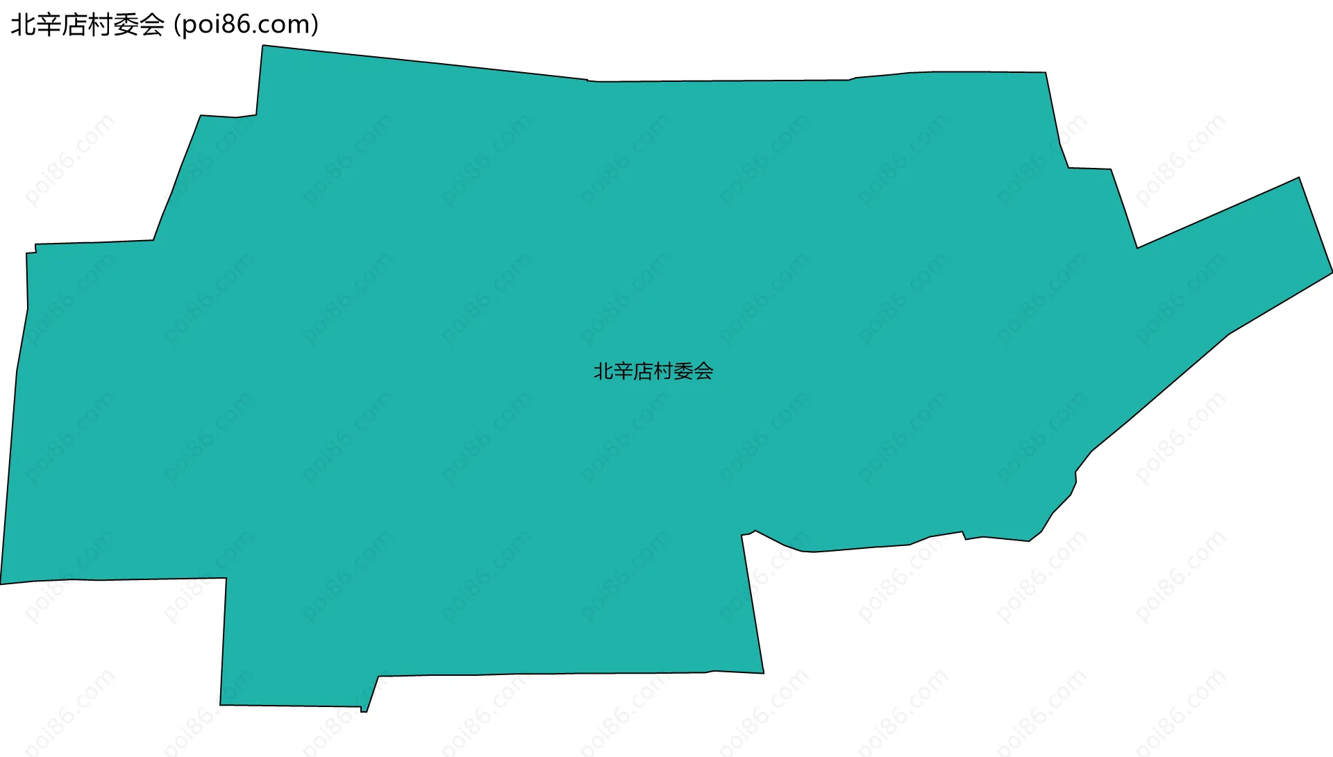 北辛店村委会边界地图