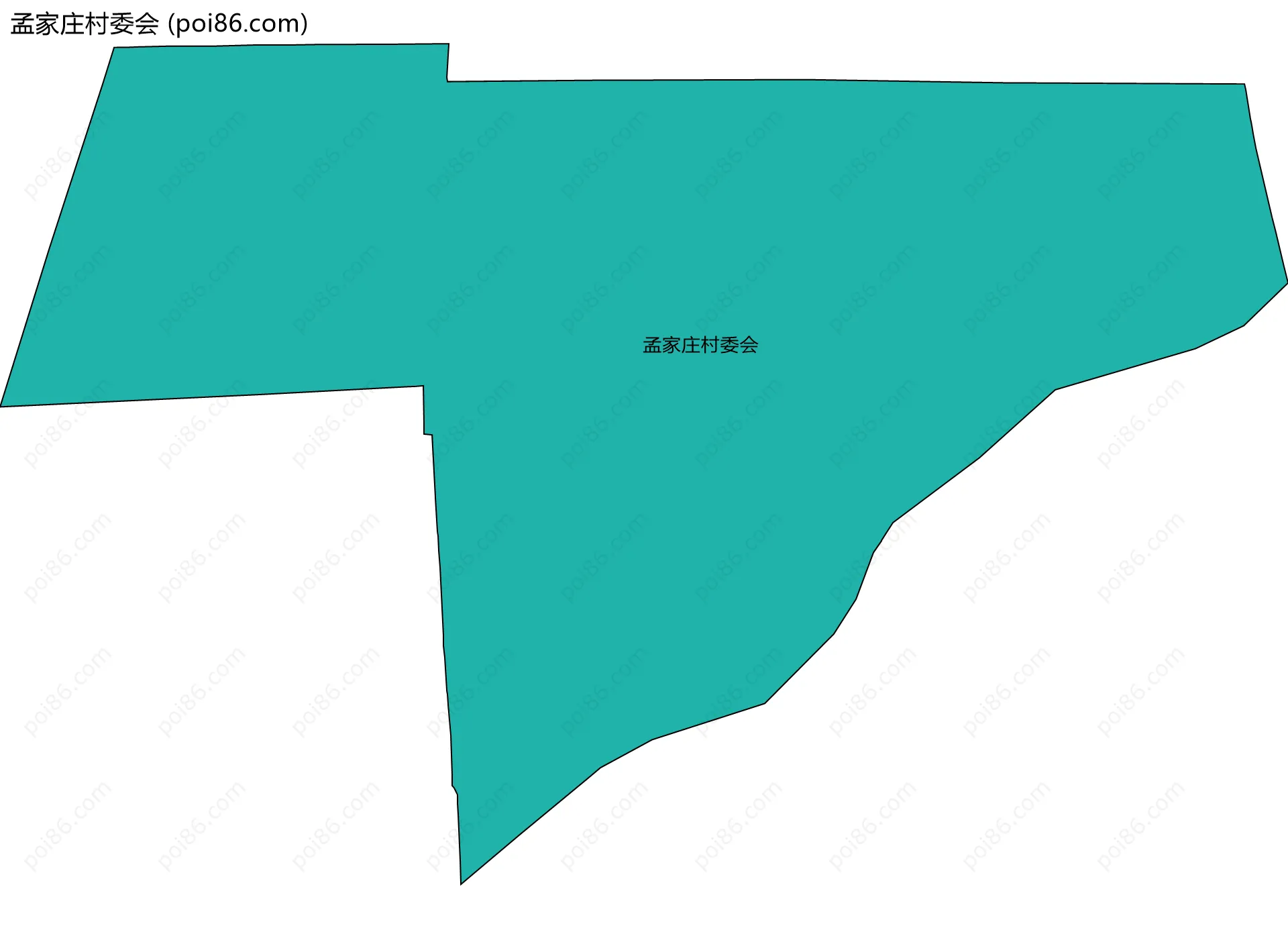 孟家庄村委会边界地图