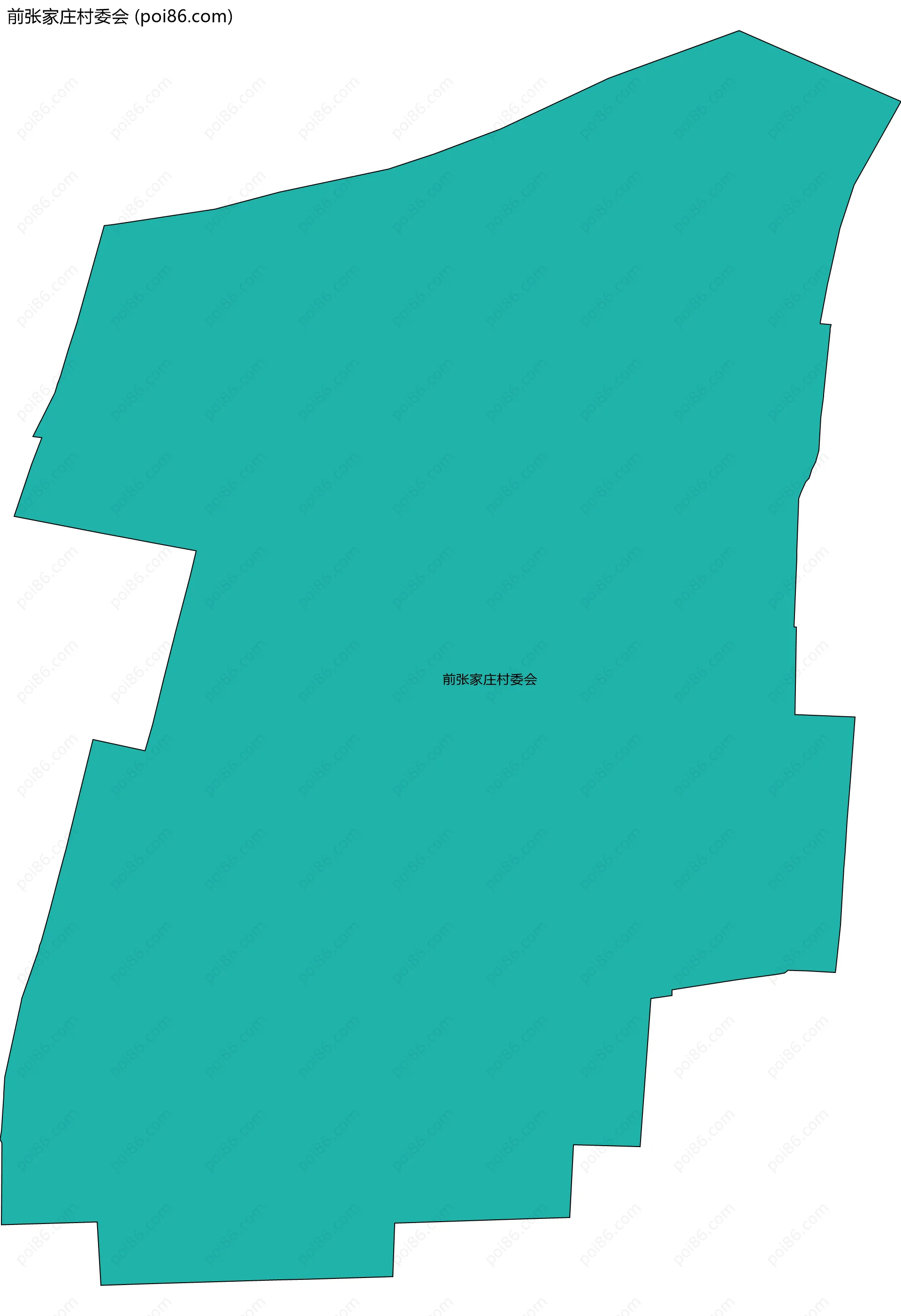 前张家庄村委会边界地图