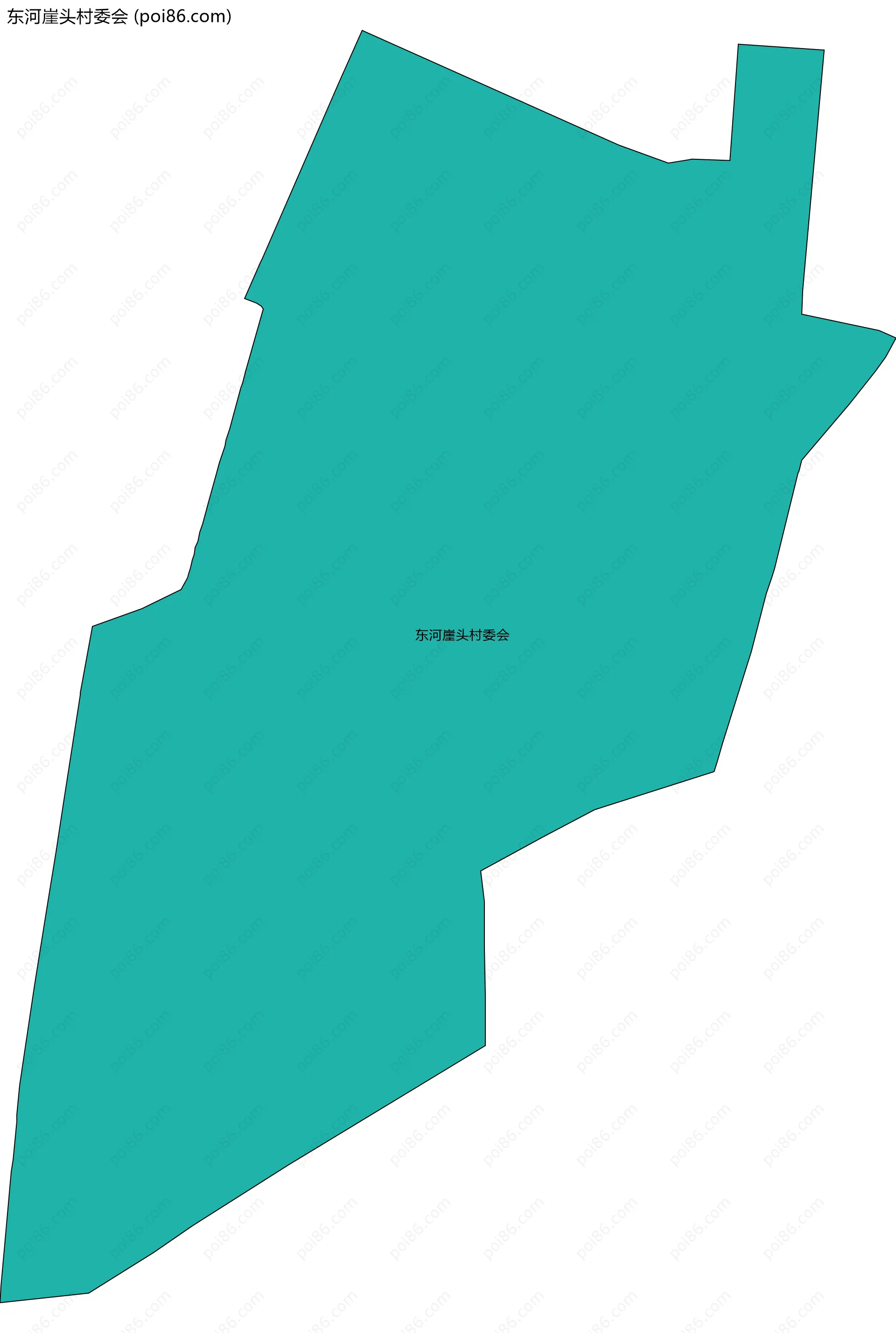 东河崖头村委会边界地图