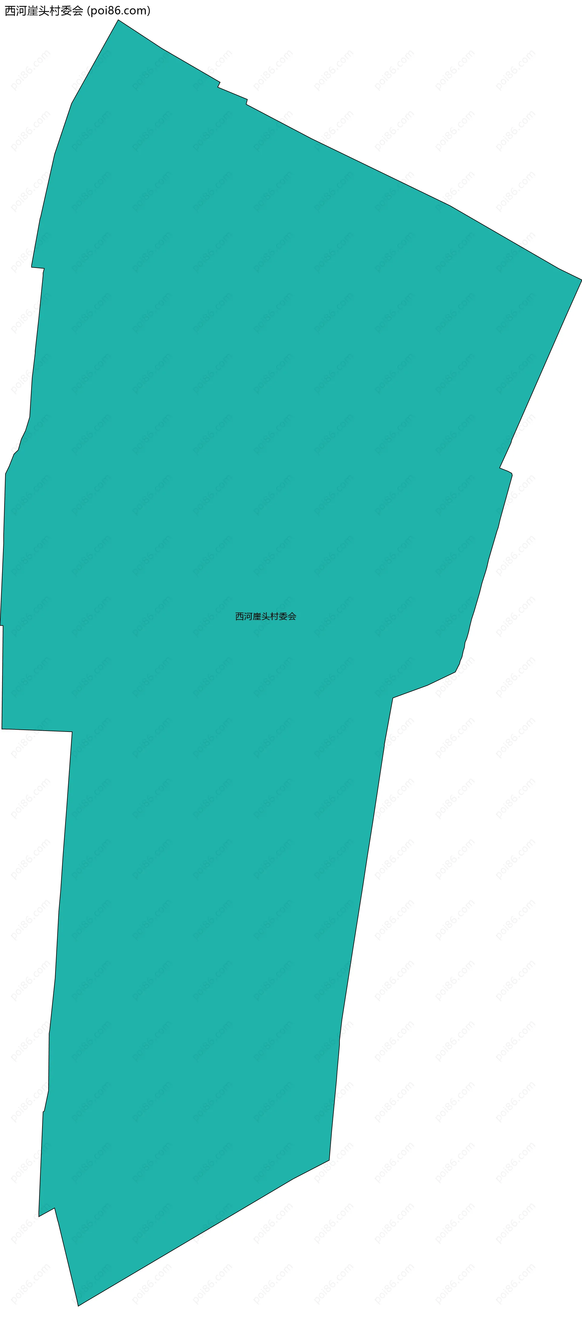 西河崖头村委会边界地图