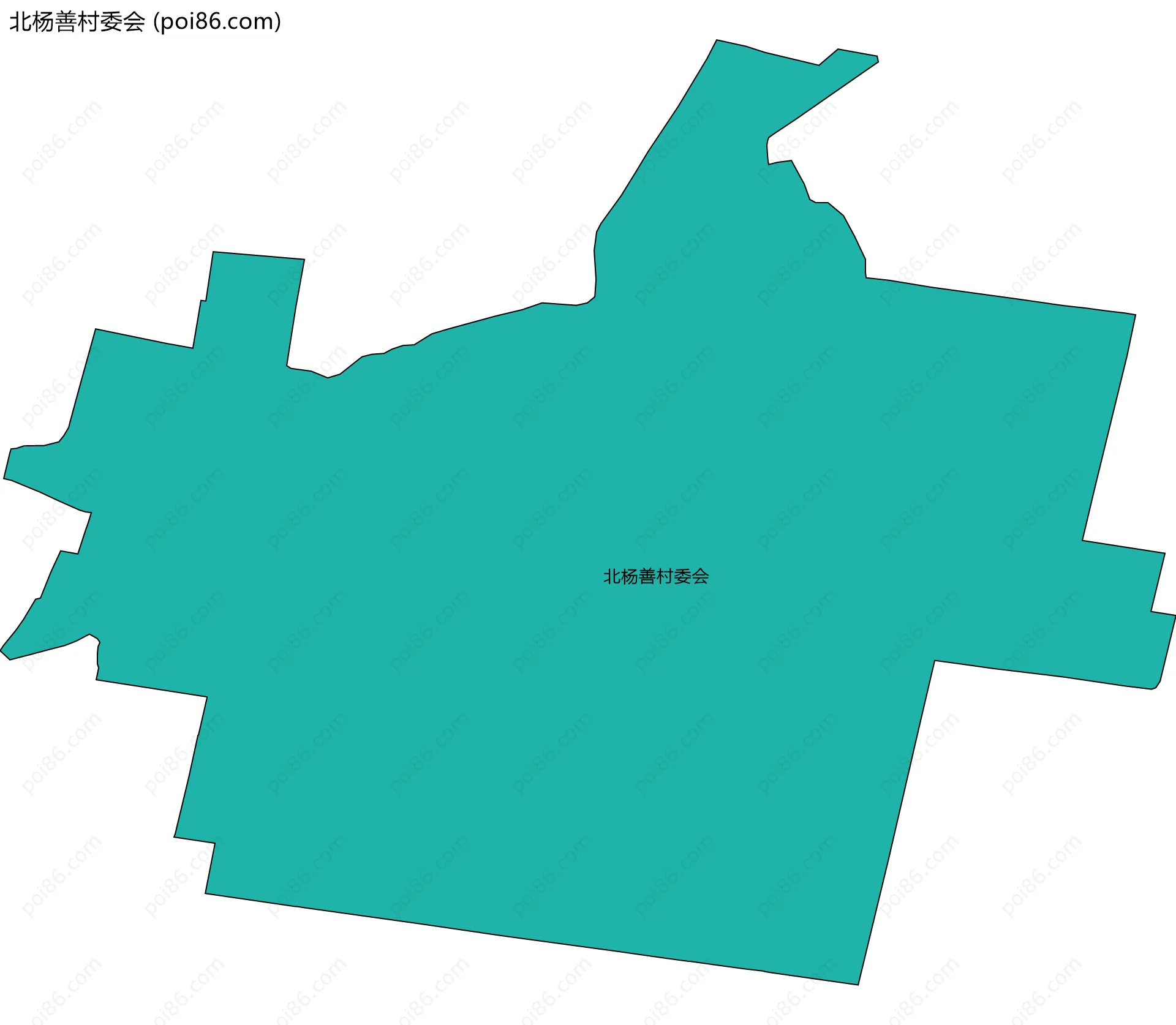 北杨善村委会边界地图