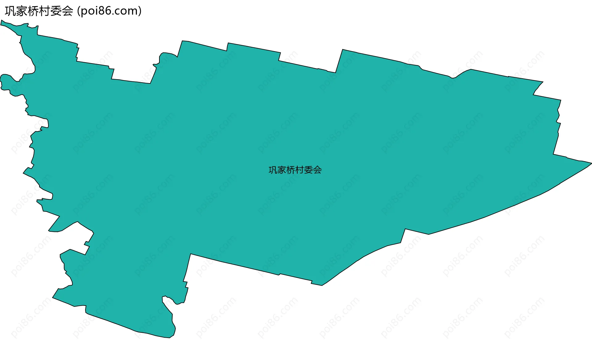 巩家桥村委会边界地图